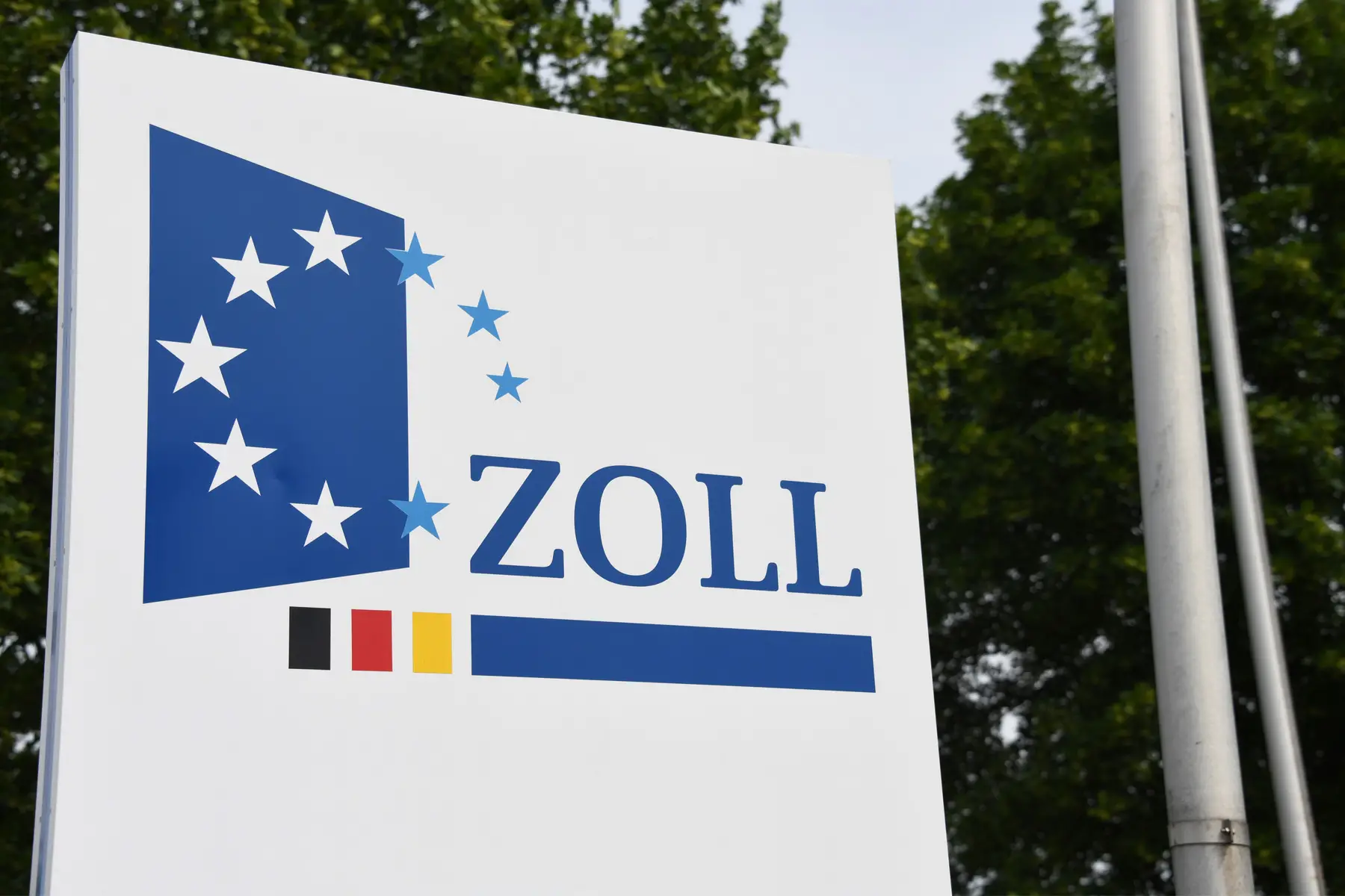 sign for German customs office, Zoll