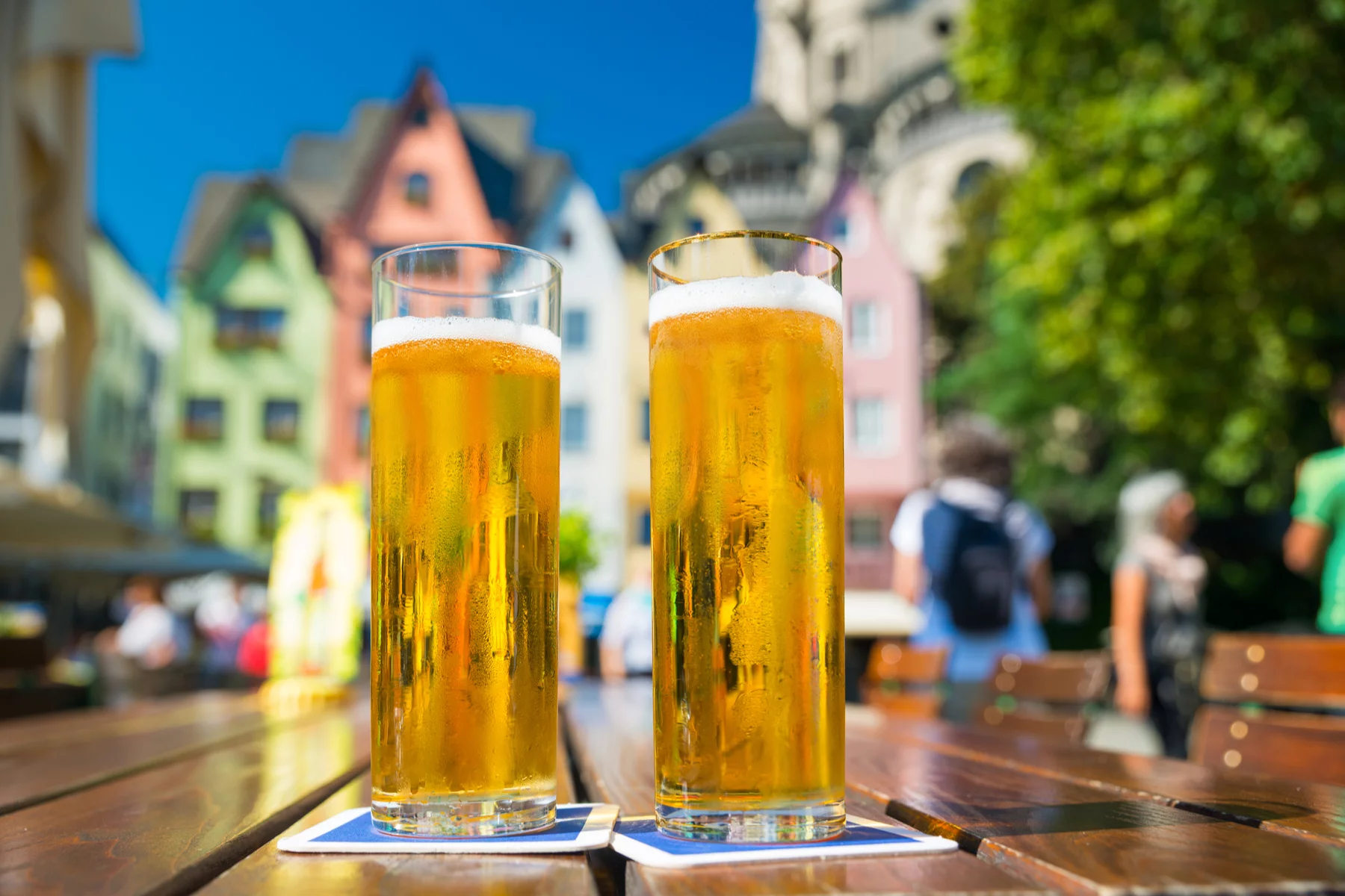 Two glasses of Kölsch in Cologne