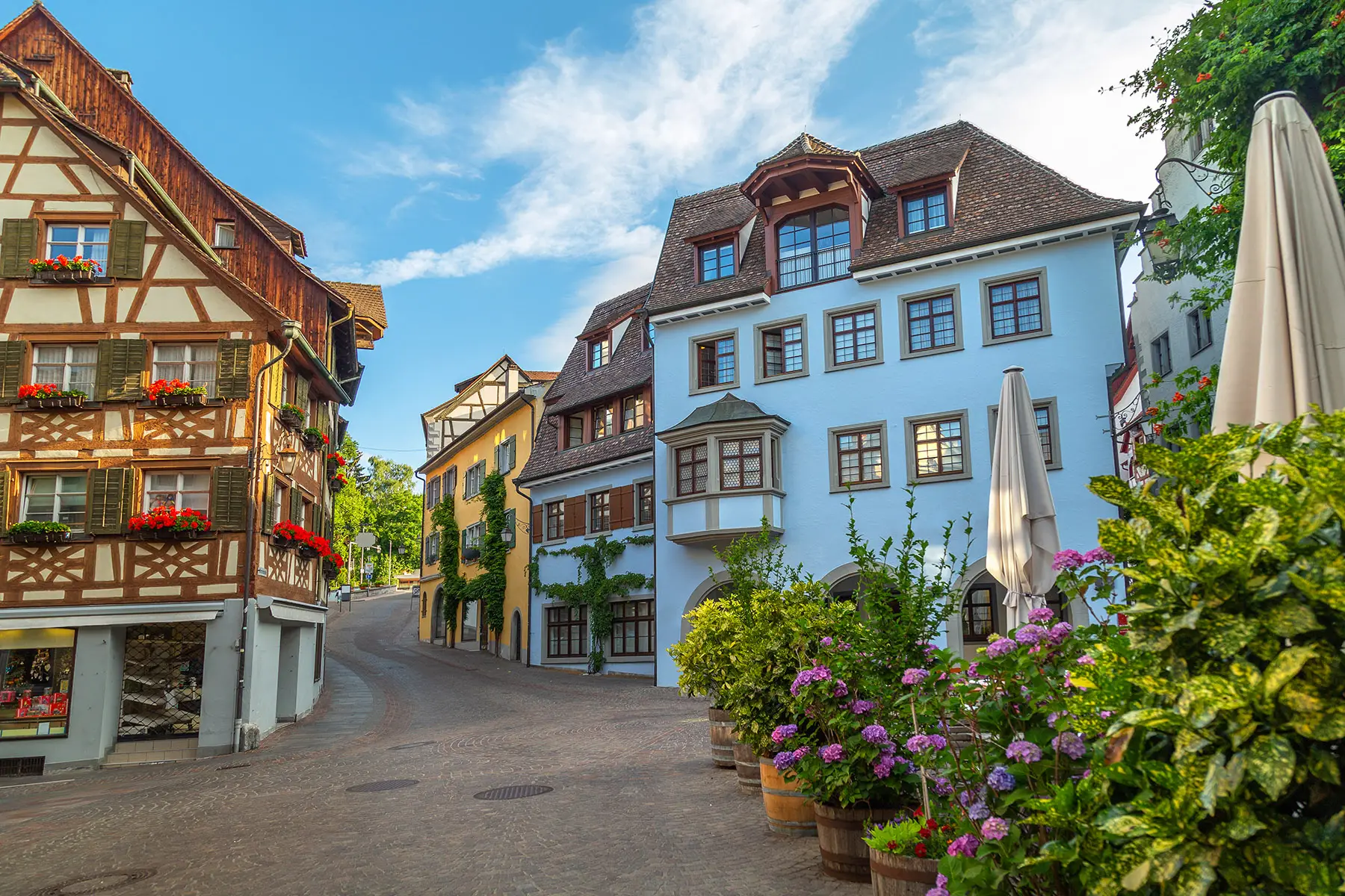 Historic houses in Meersburg, Germany