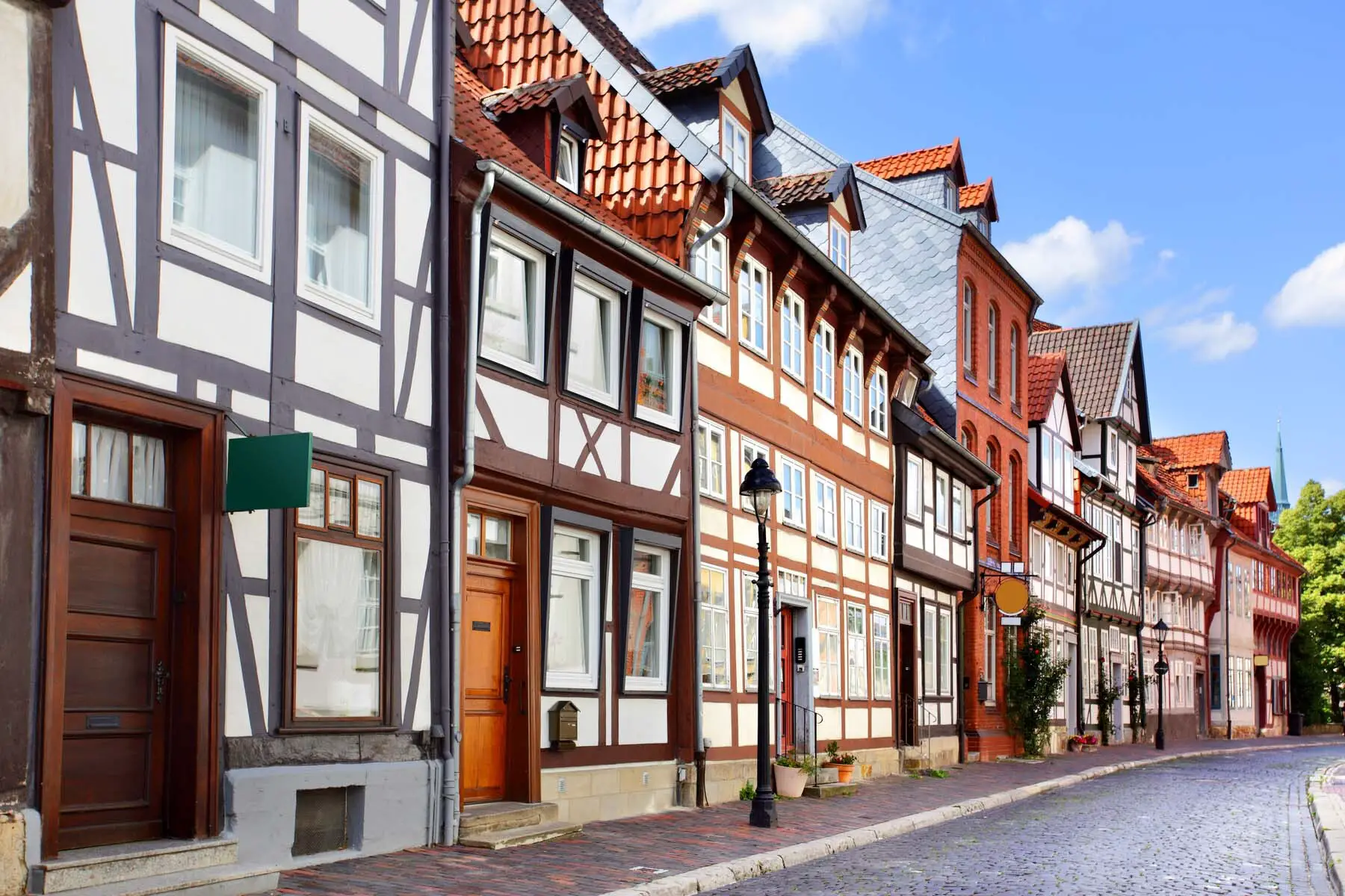 Row of traditional German houses