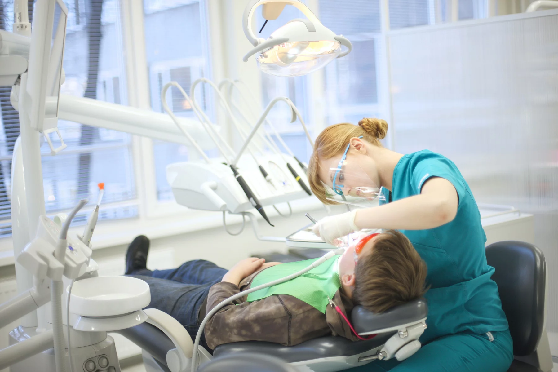 dentistry in Germany: a child having a dental checkup with a dentist in Germany
