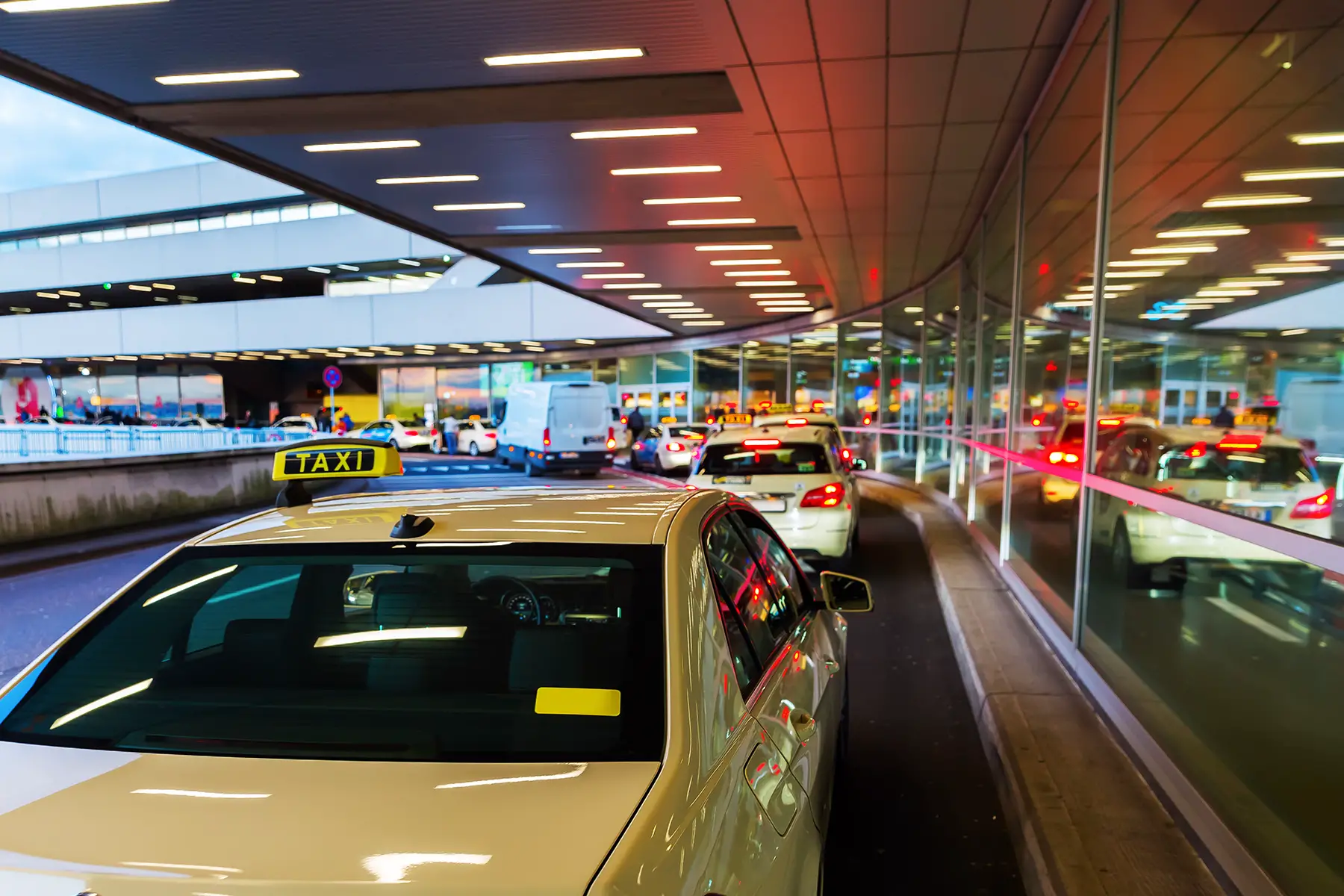 Taxi cabs at Cologne Airport