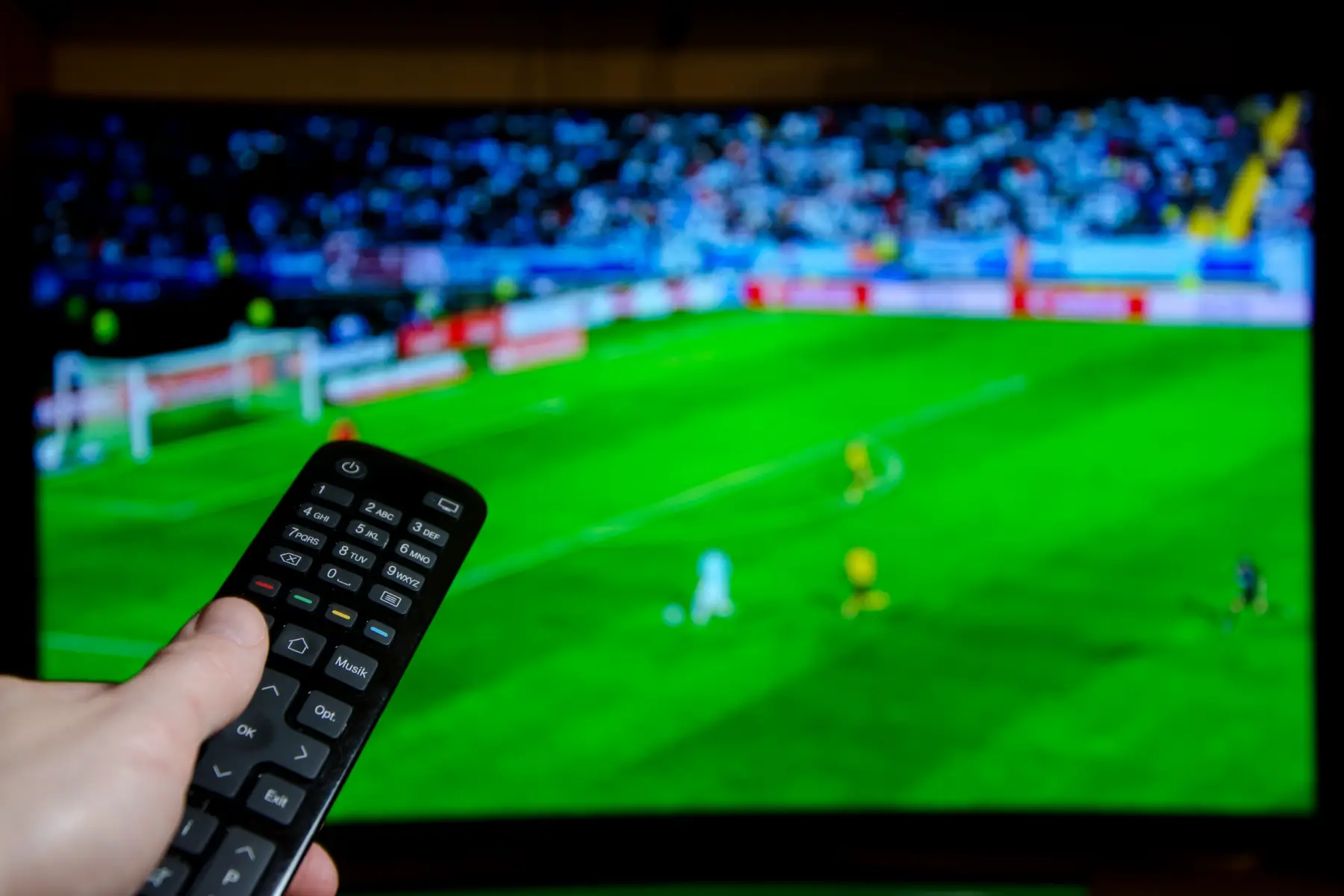 Remote pointing to TV with sports