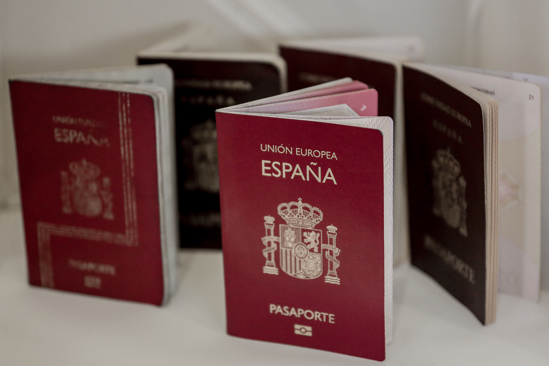 Assorted group of Spanish passports