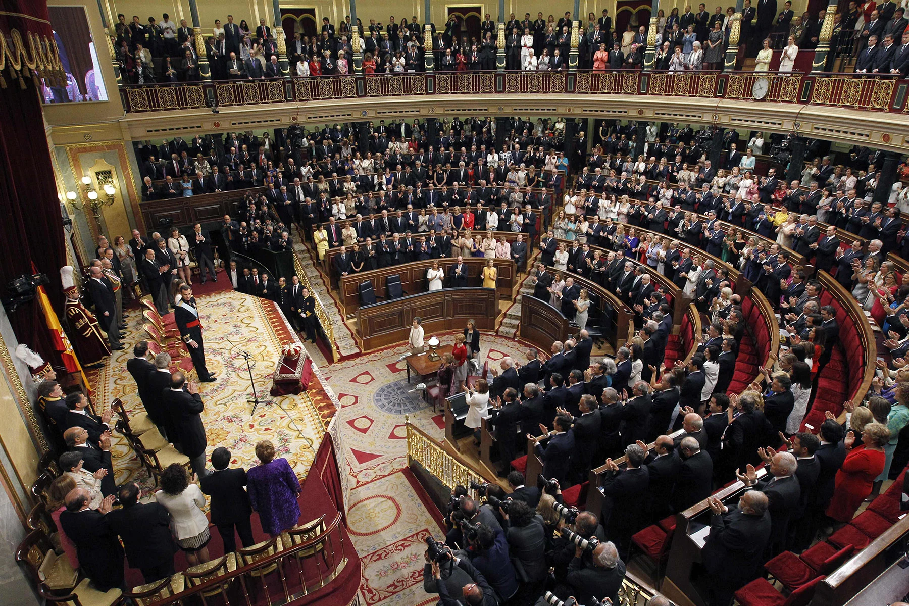 Interior view of the Congreso de los Diputados in Madrid, Spain