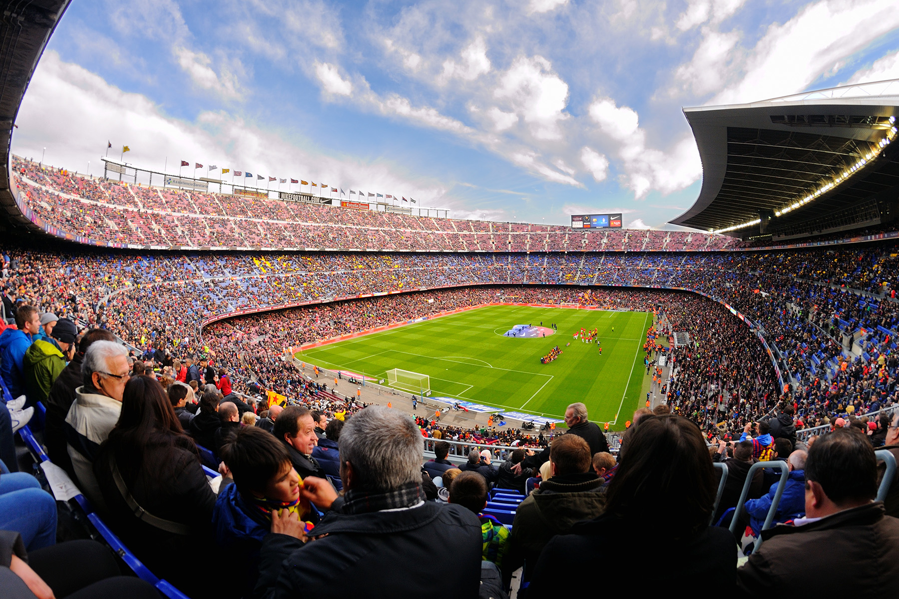 FC Barcelona playing at Camp Nou in Barcelona