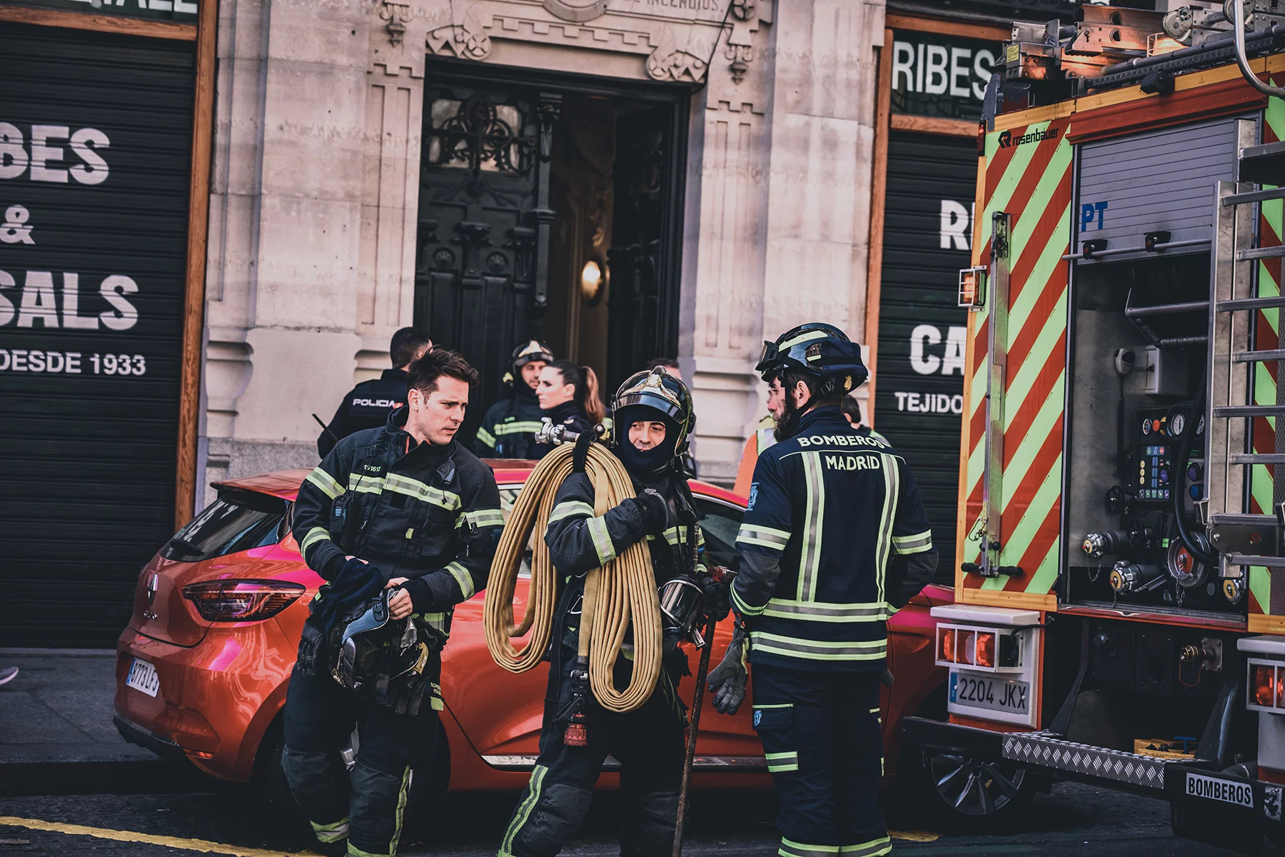 Firefighters in Madrid