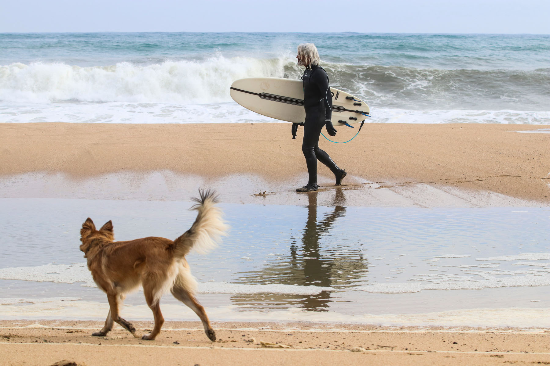 pensioner surfing in Spain