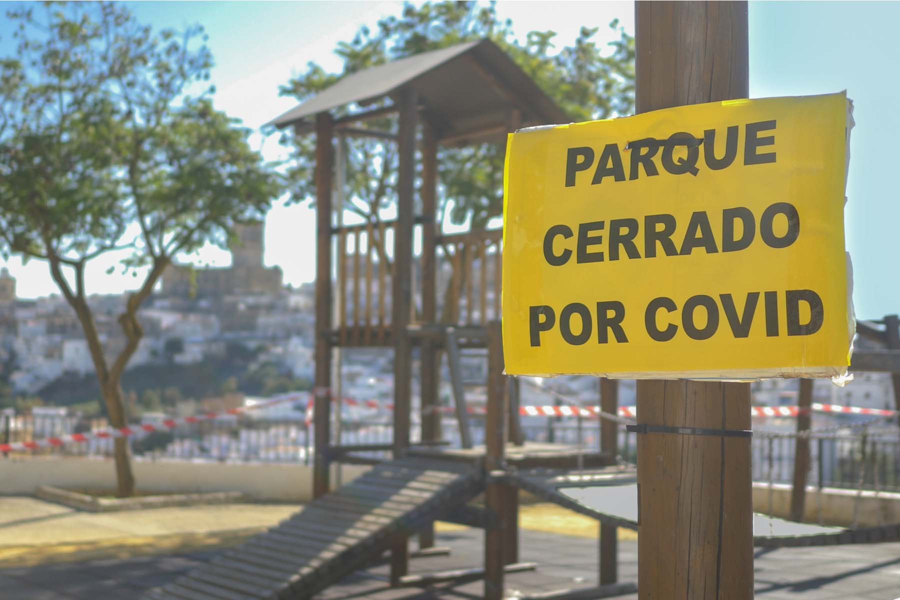 closed park in Spain due to COVID-19