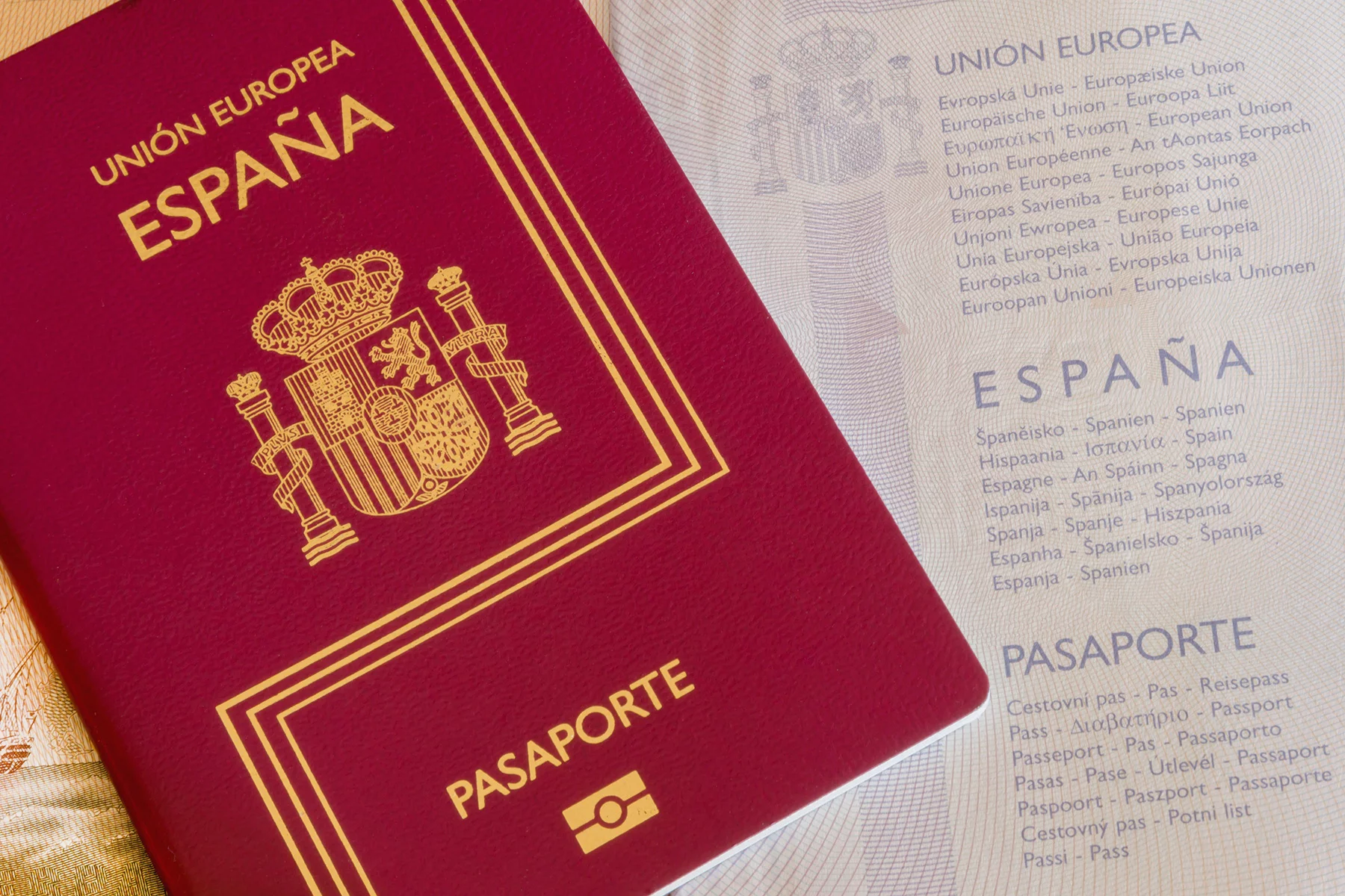 Spanish passport cover