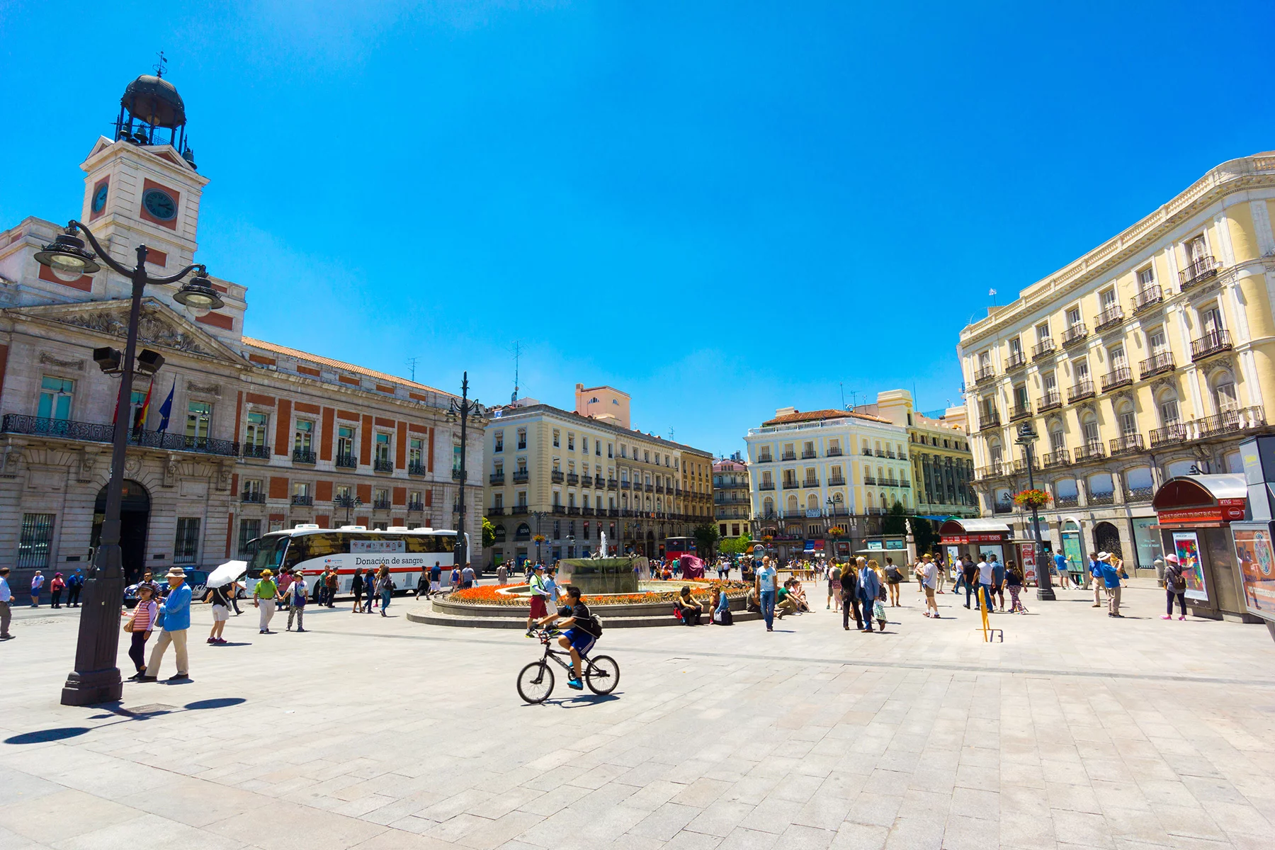 View of Plaza Puerta del Sol in Madrid