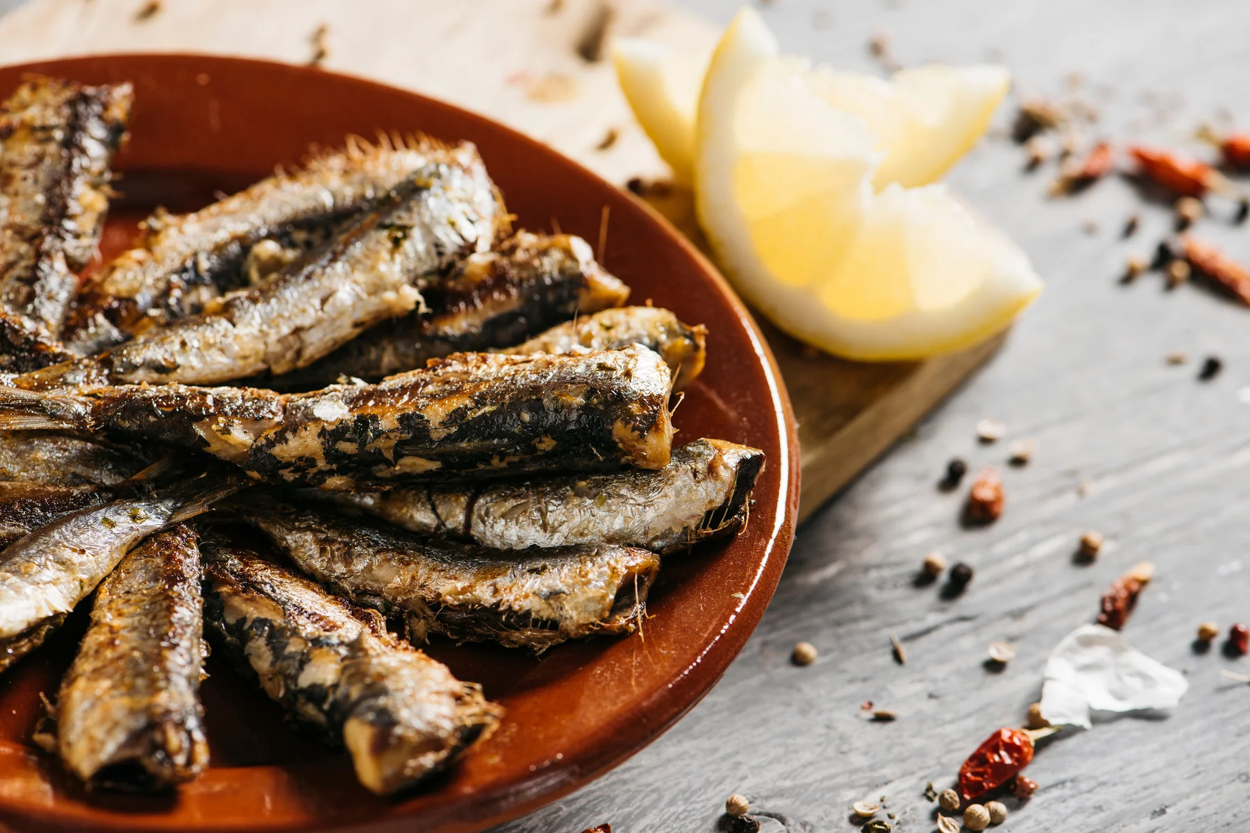 Spanish grilled sardines