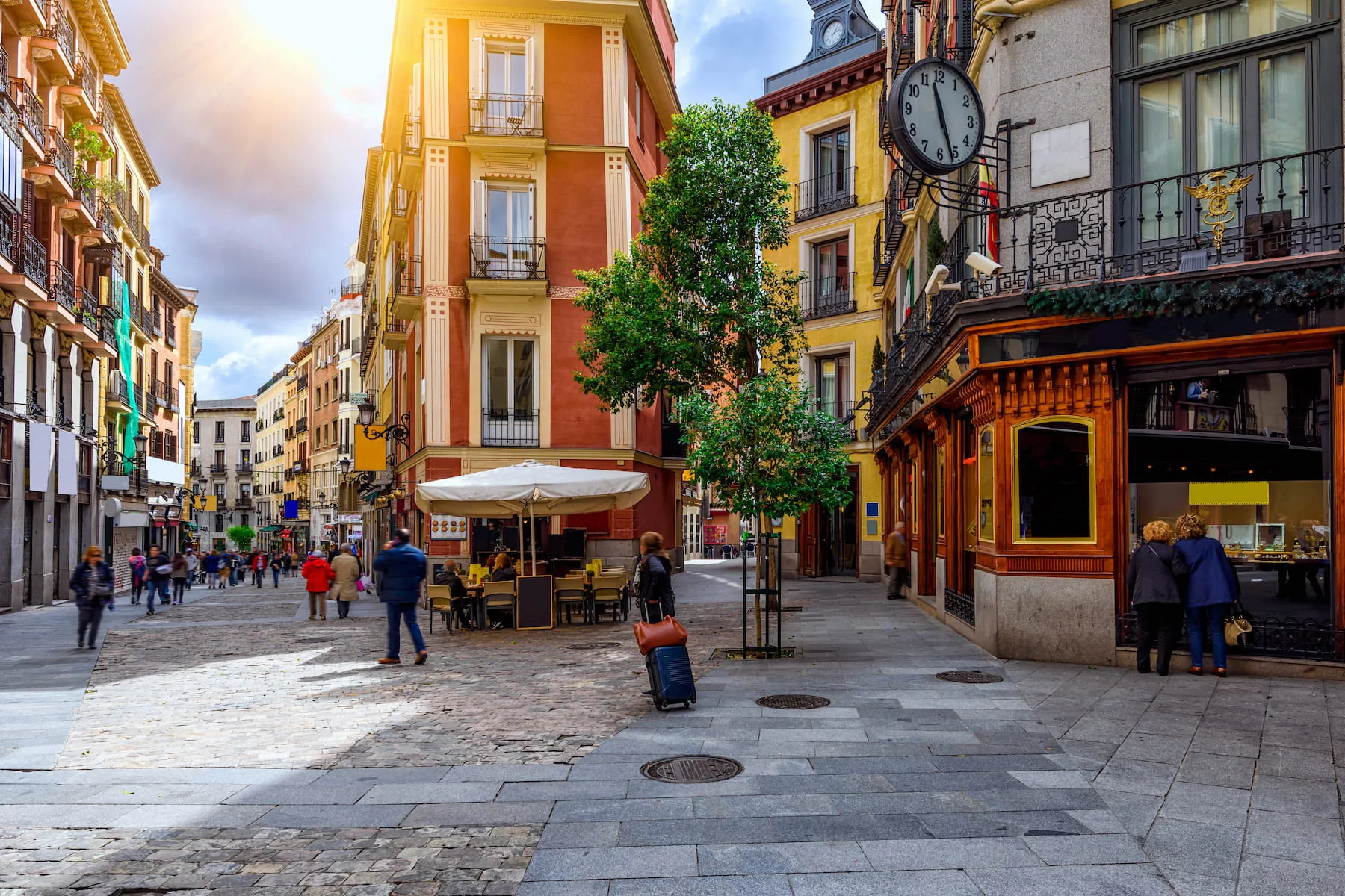 street scene in Madrid, Spain