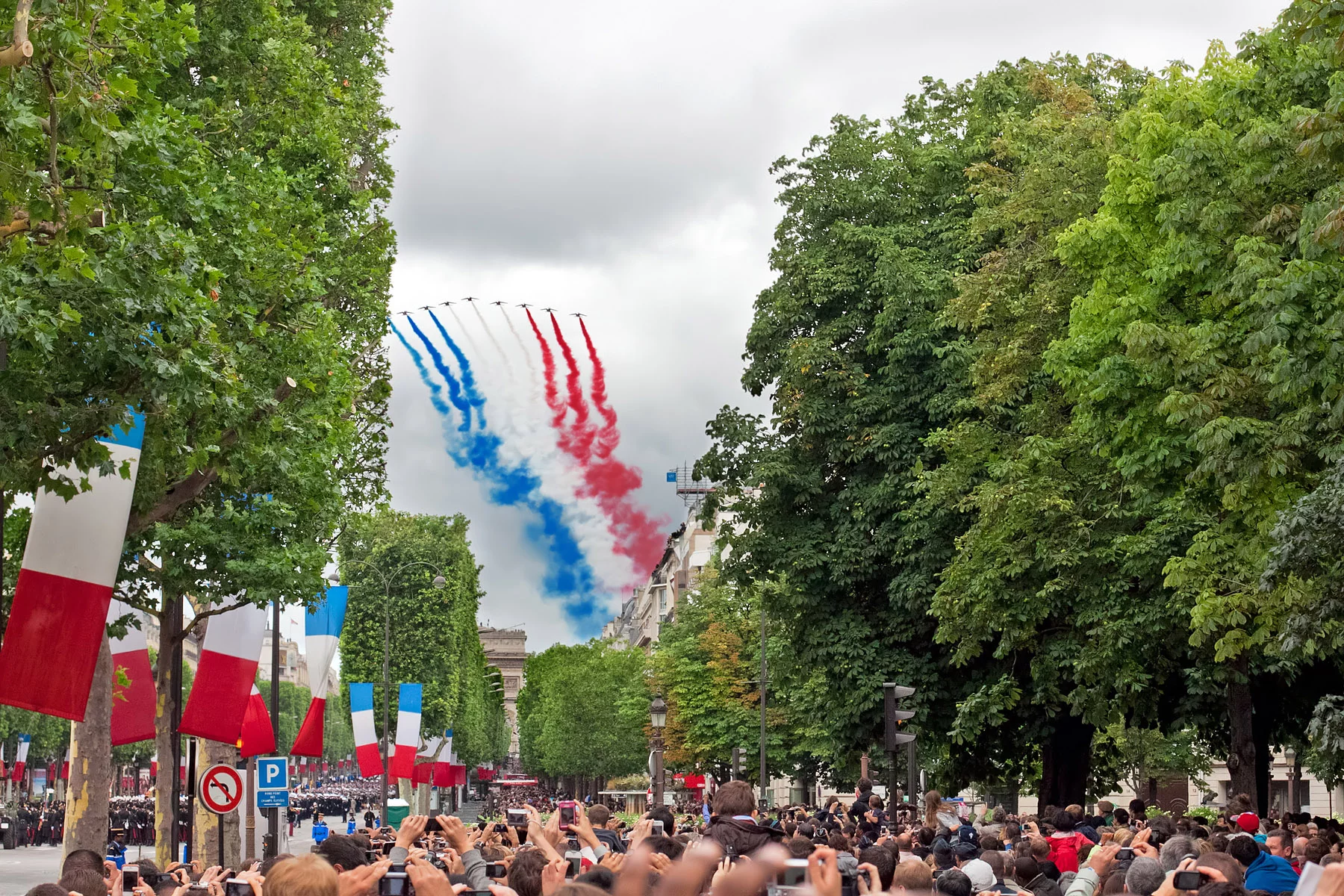 A military parade on Bastille Day
