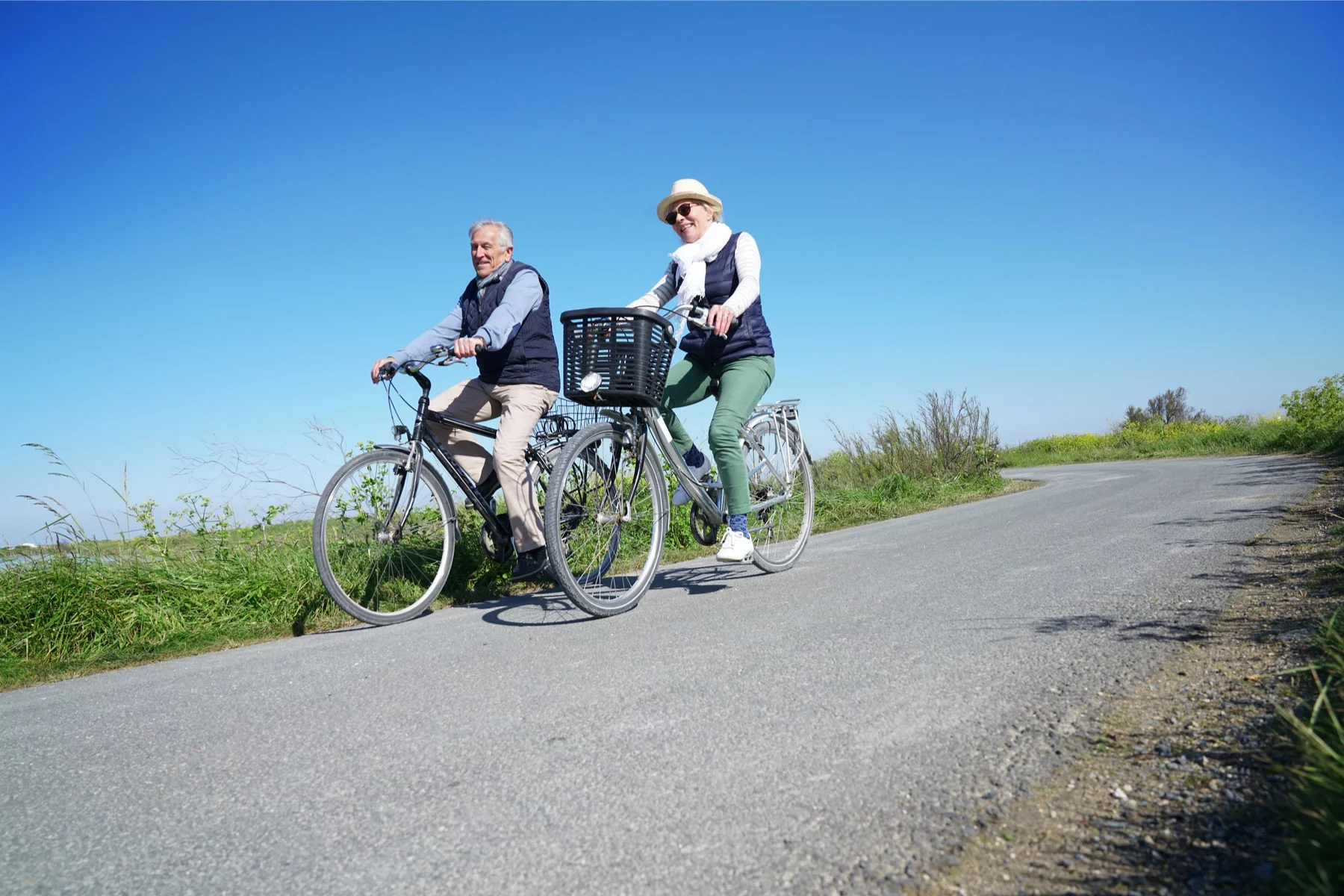 pensioners biking in France