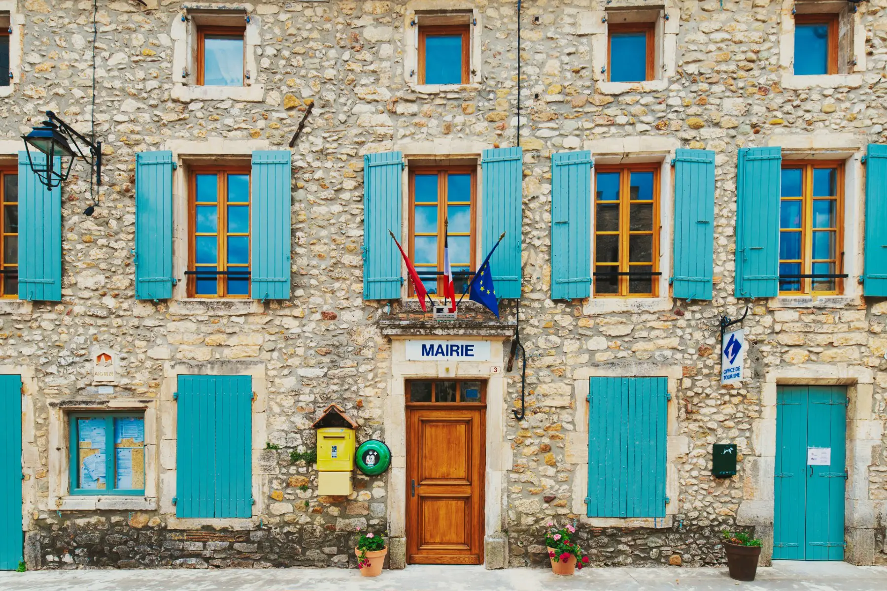 Town hall facade in France