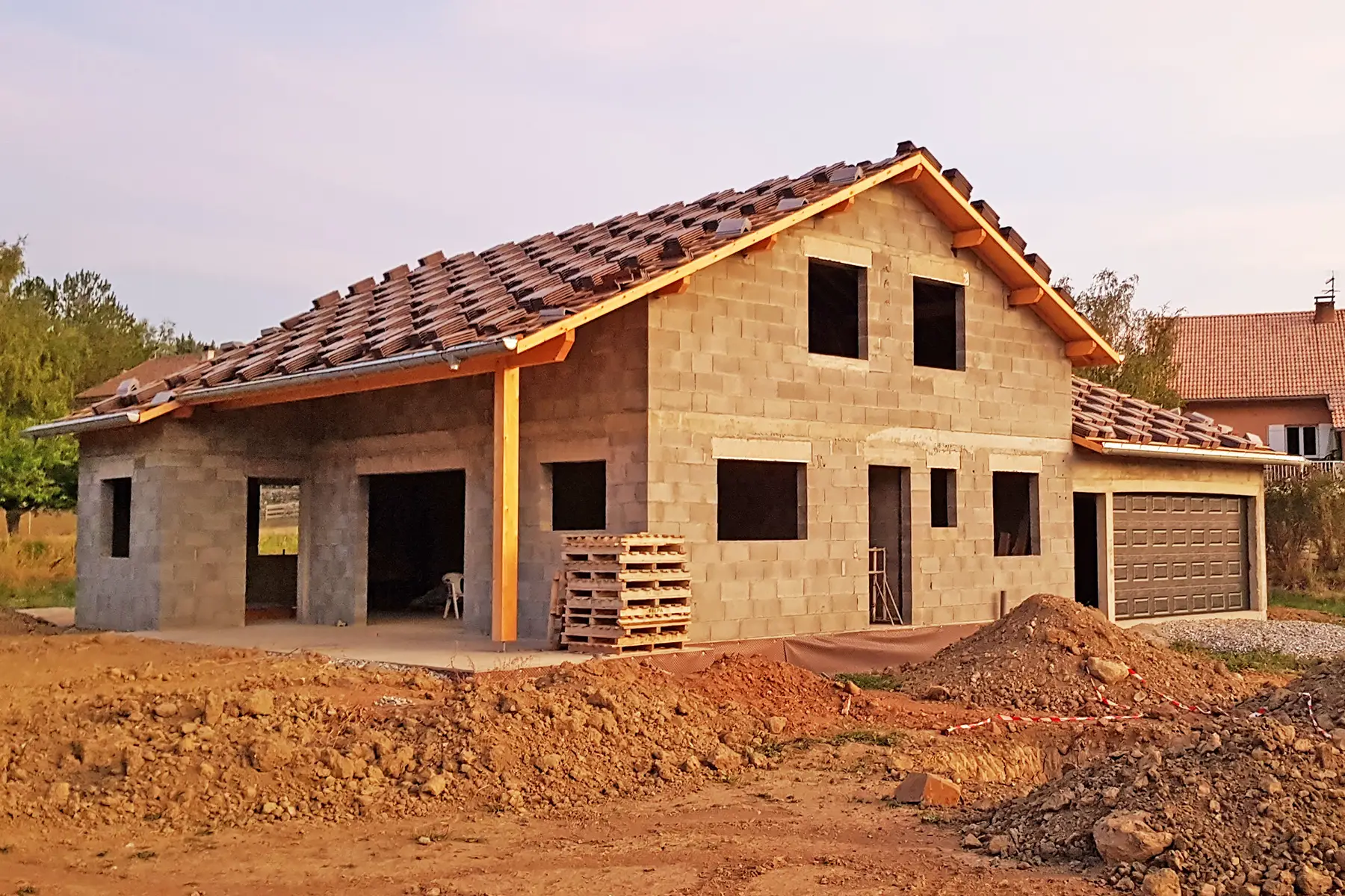 House under construction in Grand Larra, France