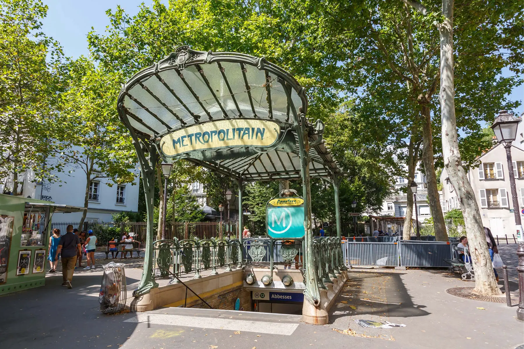 Entrance to Abbesses station on the Paris Metro