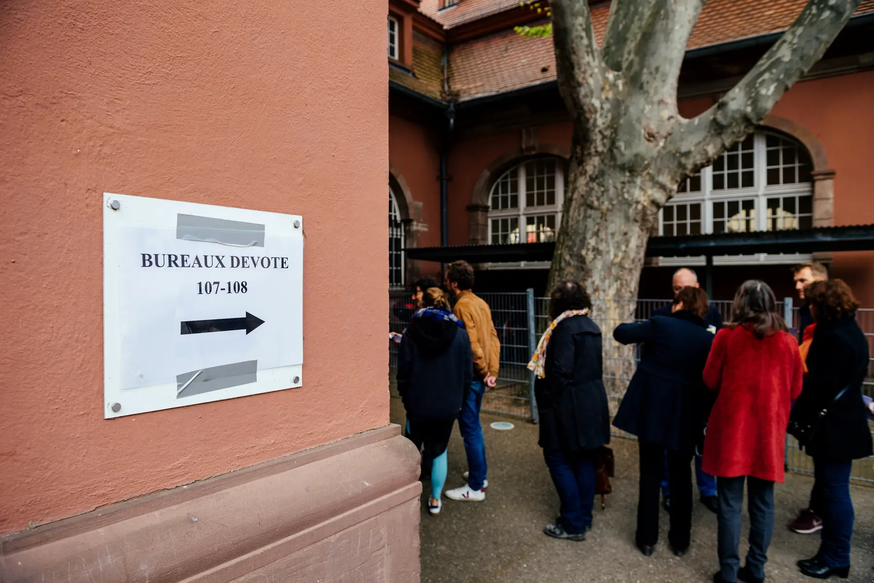 Polling place during an election in Strasbourg