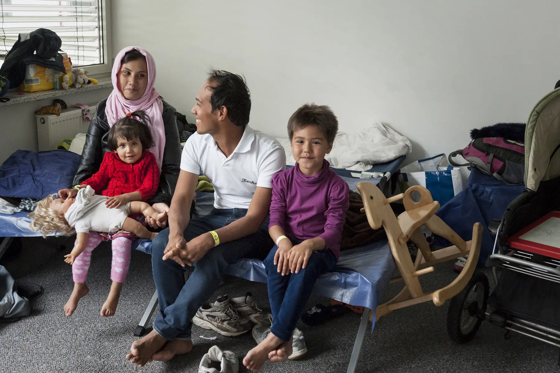 A refugee family in France