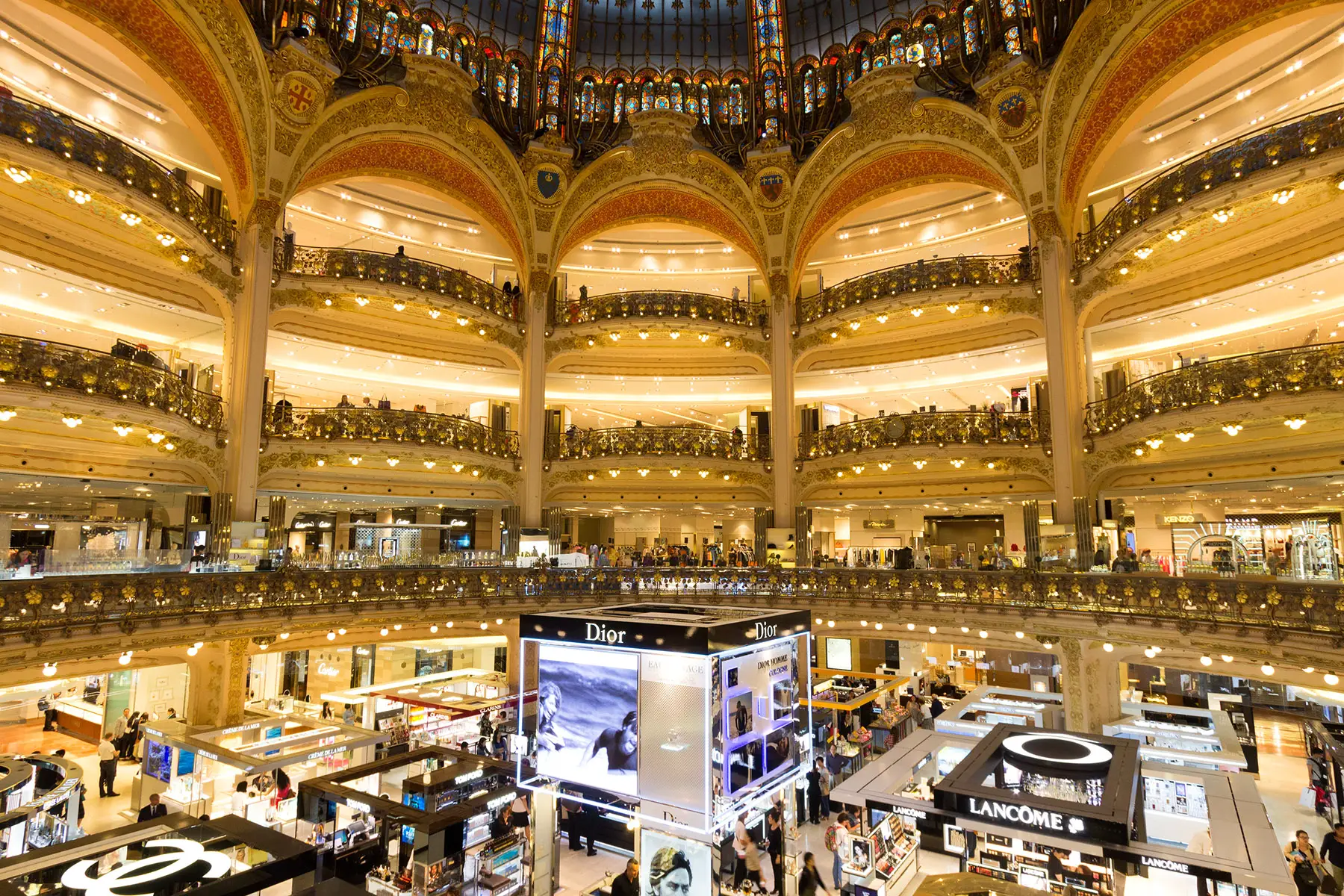 Shopping at a Galeries Lafayette location in Paris, France
