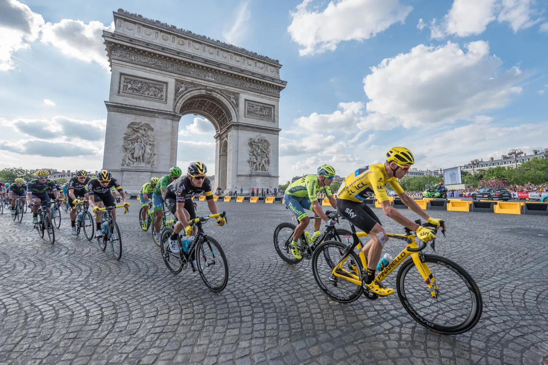 Tour de France at the Arc de Triomphe in Paris
