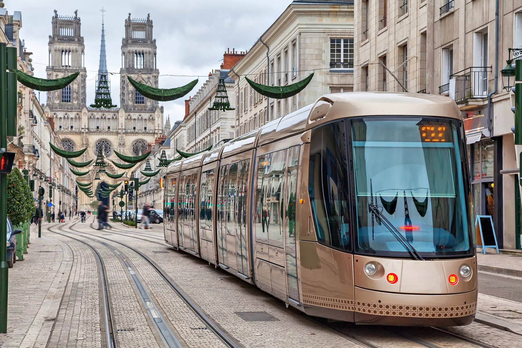 A tram in Orléans, France