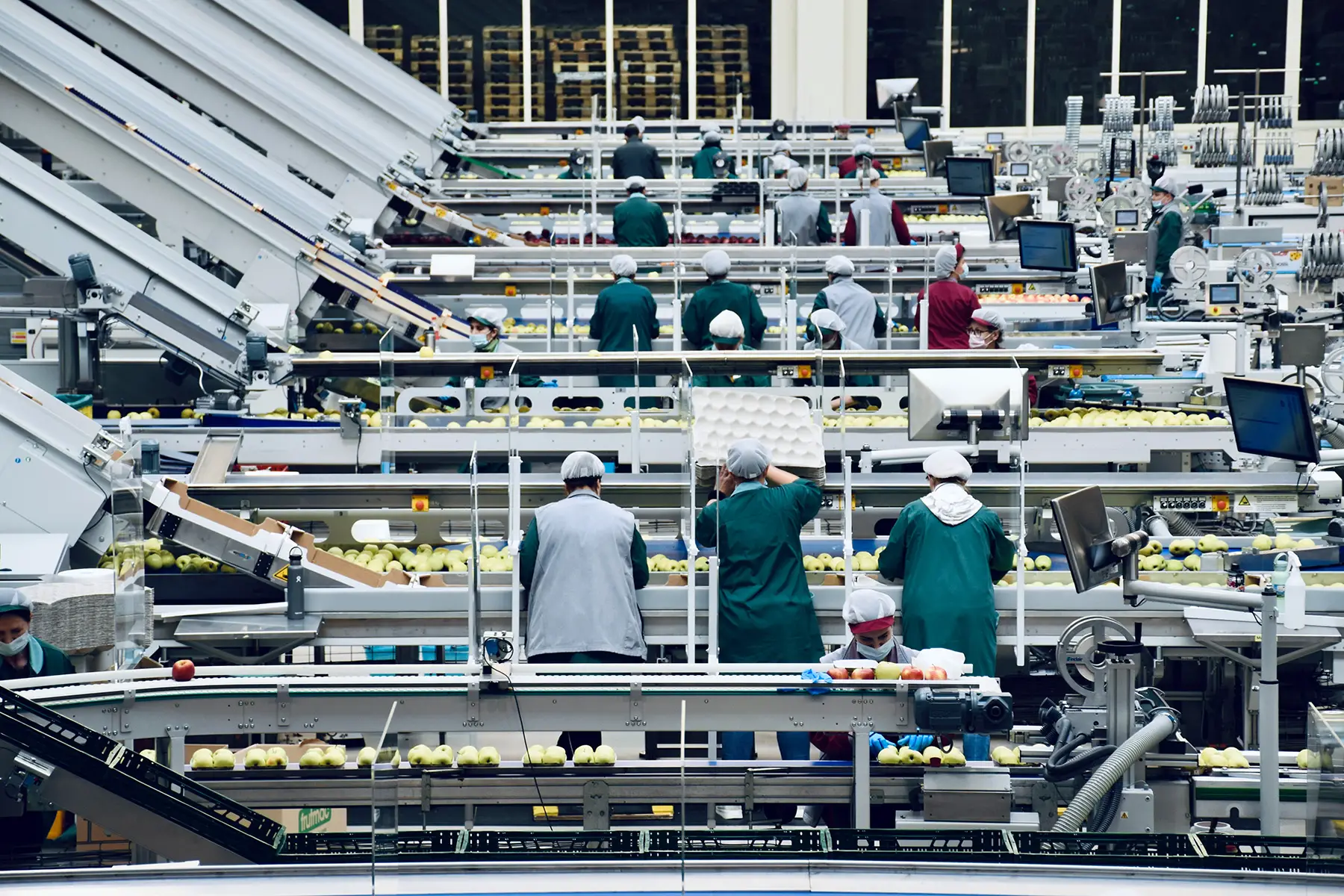 Apple processing factory in Bergamo