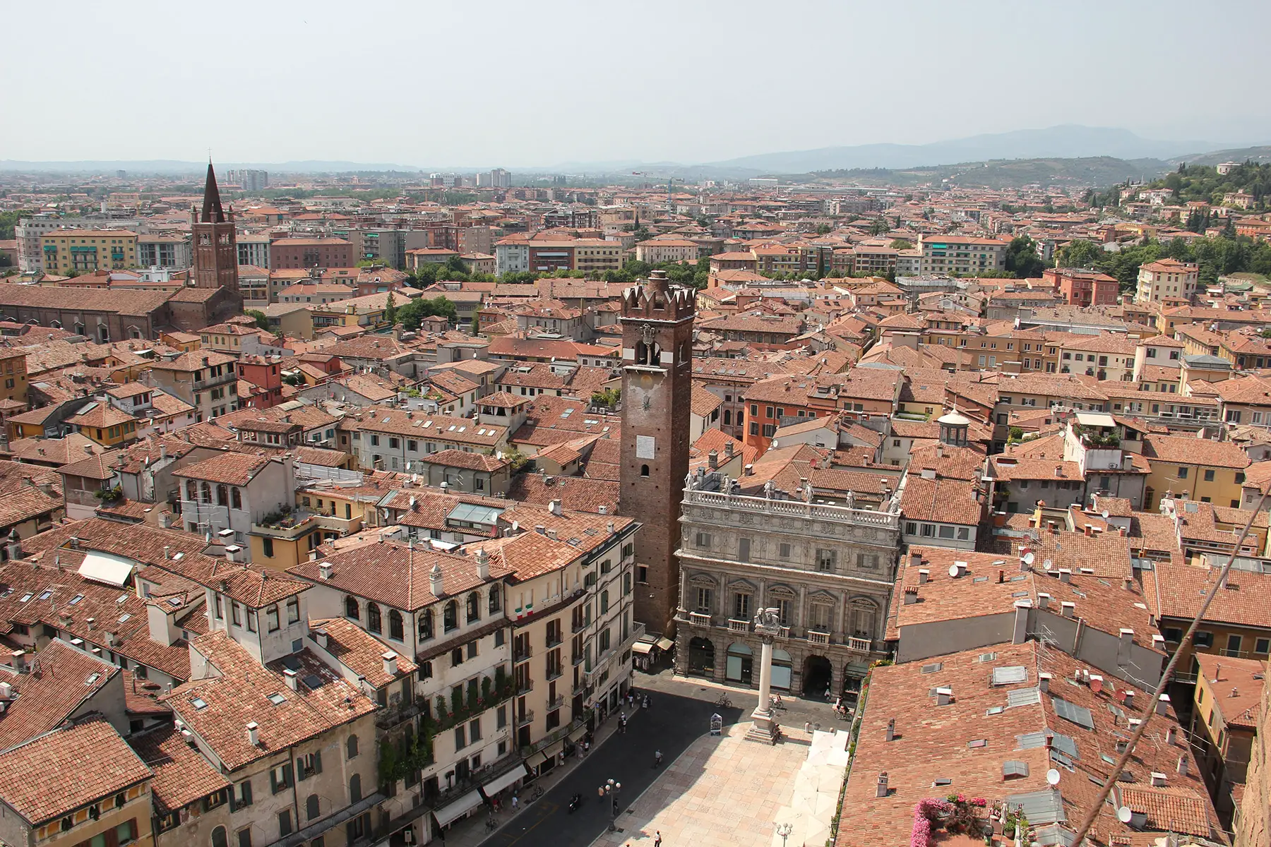 A view of Verona from above