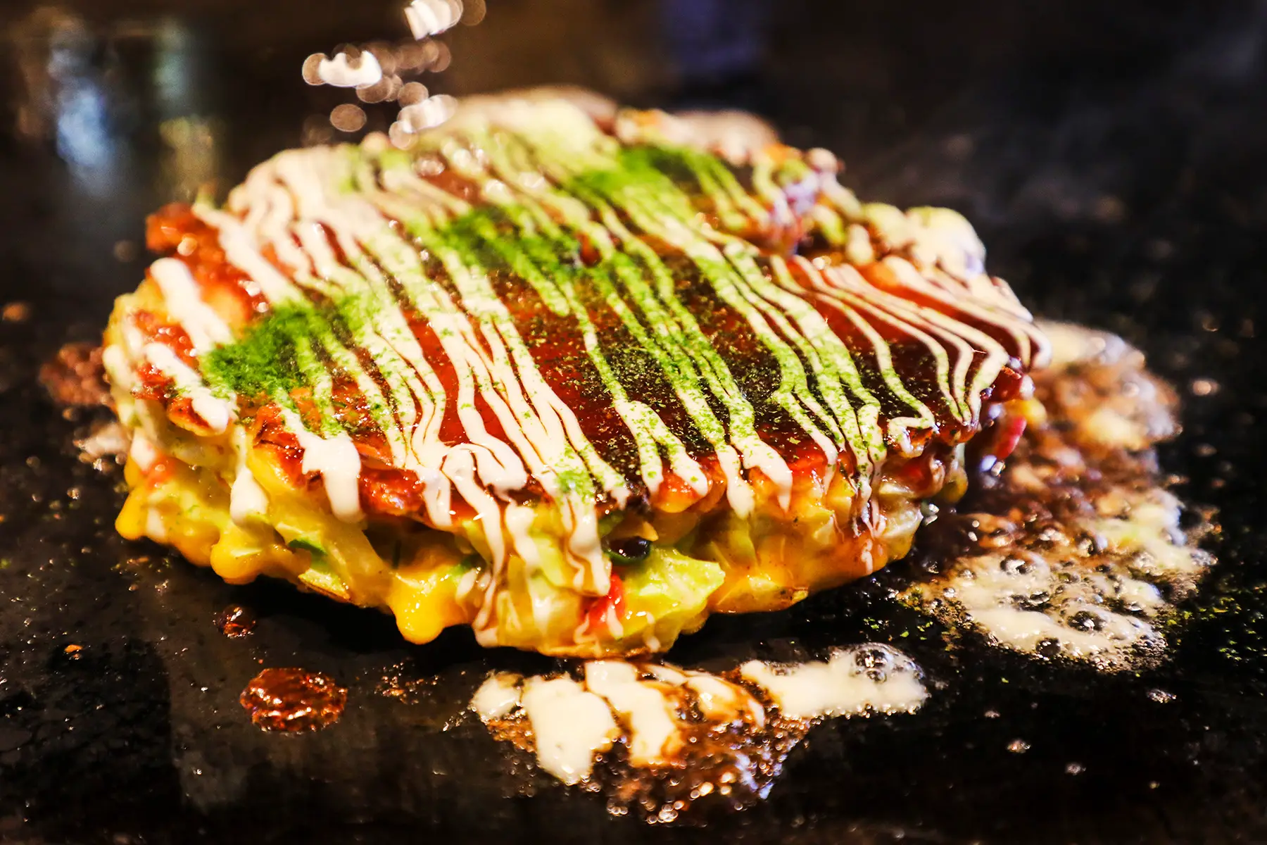 Okonomiyaki: a type of Japanese pancake