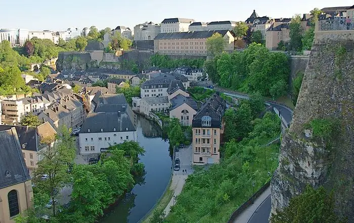 Grund sits below Luxembourg City's historical center