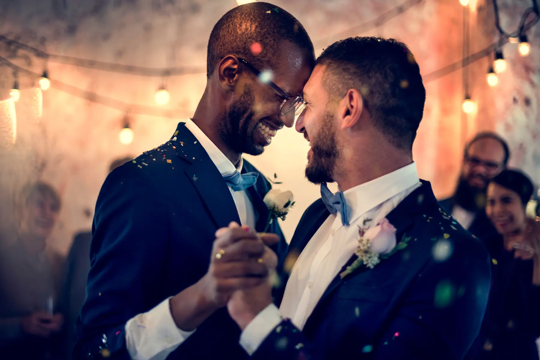 two men celebrating their wedding