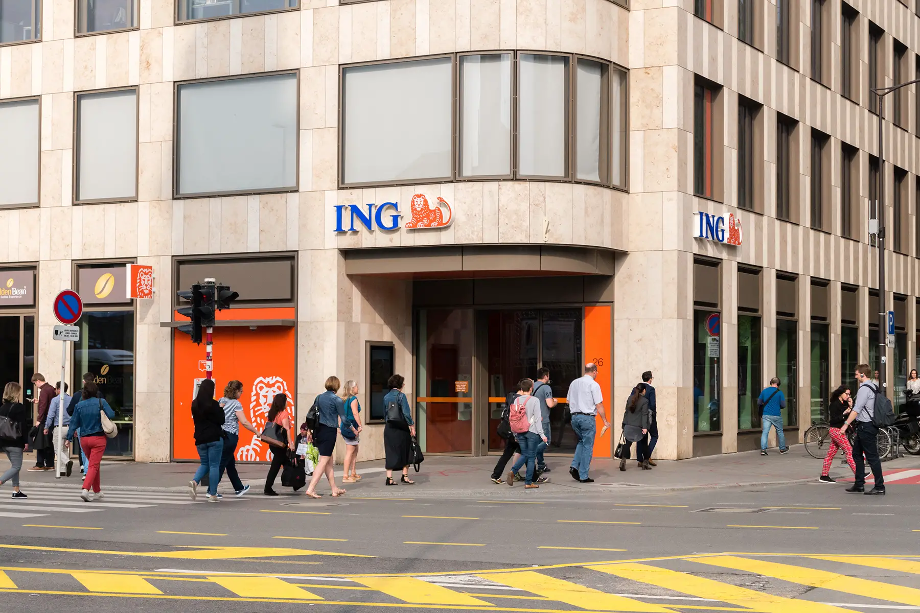 Entrance to an ING branch in Luxembourg City