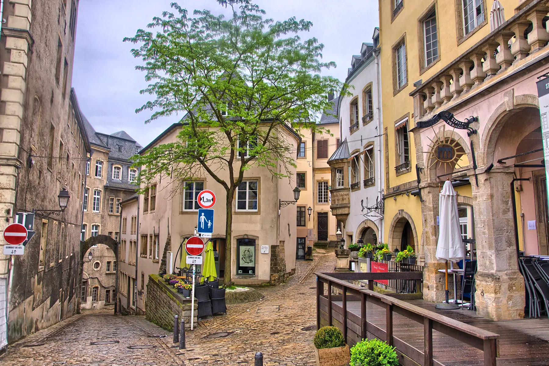 Narrow streets in Luxembourg City
