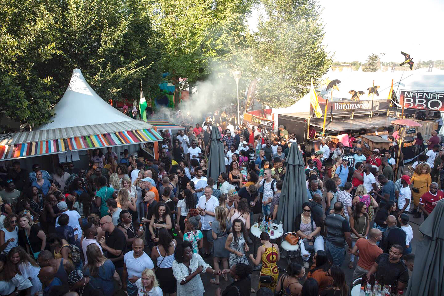 Large crowd enjoying the Kwaku Festival in Amsterdam.