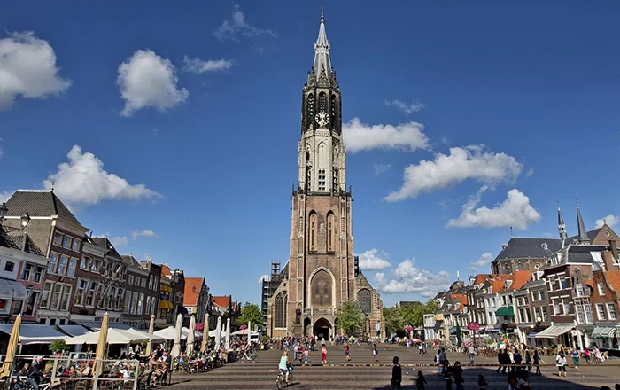 The city center of Delft
