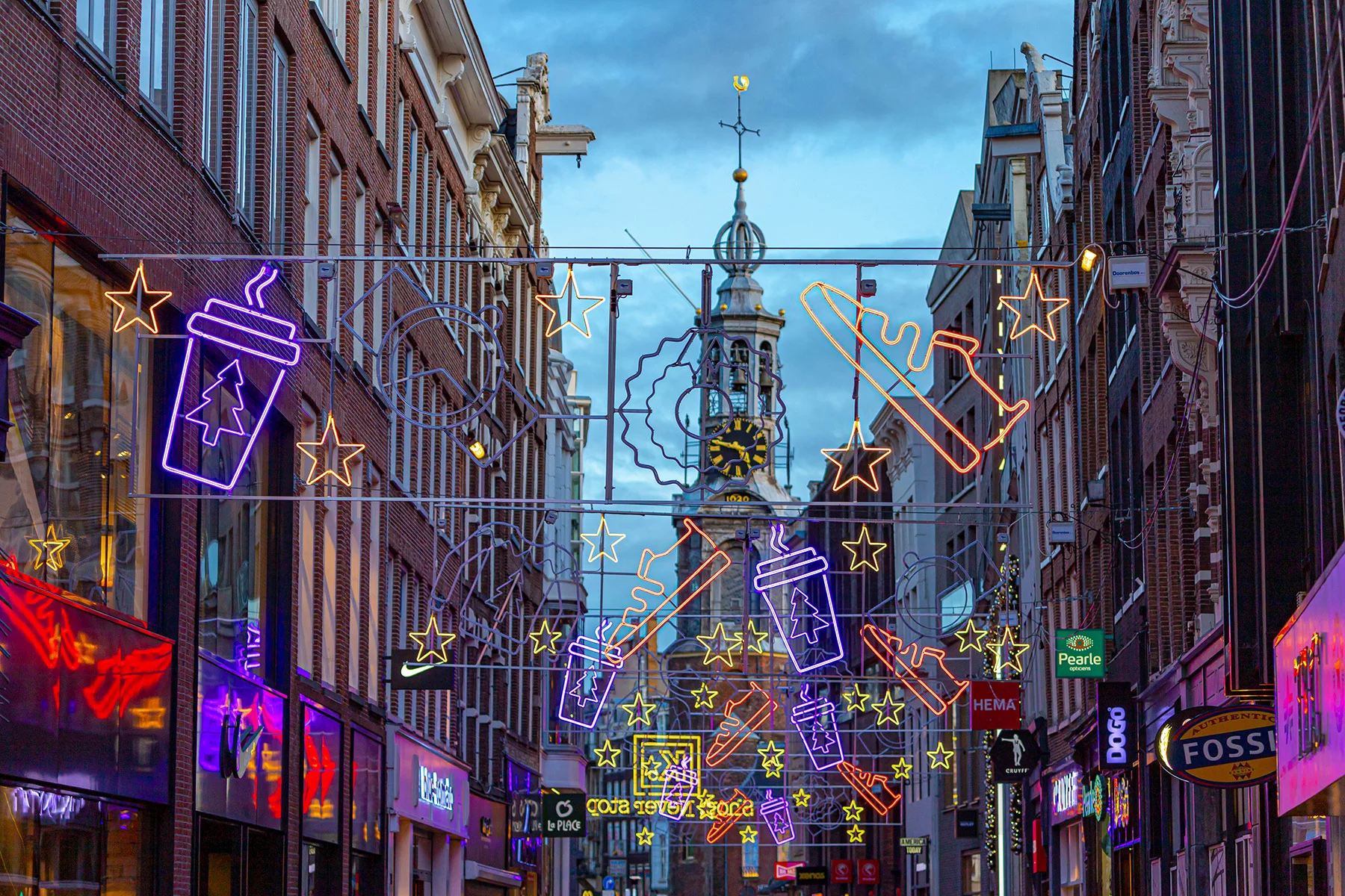 Christmas lights in Amsterdam