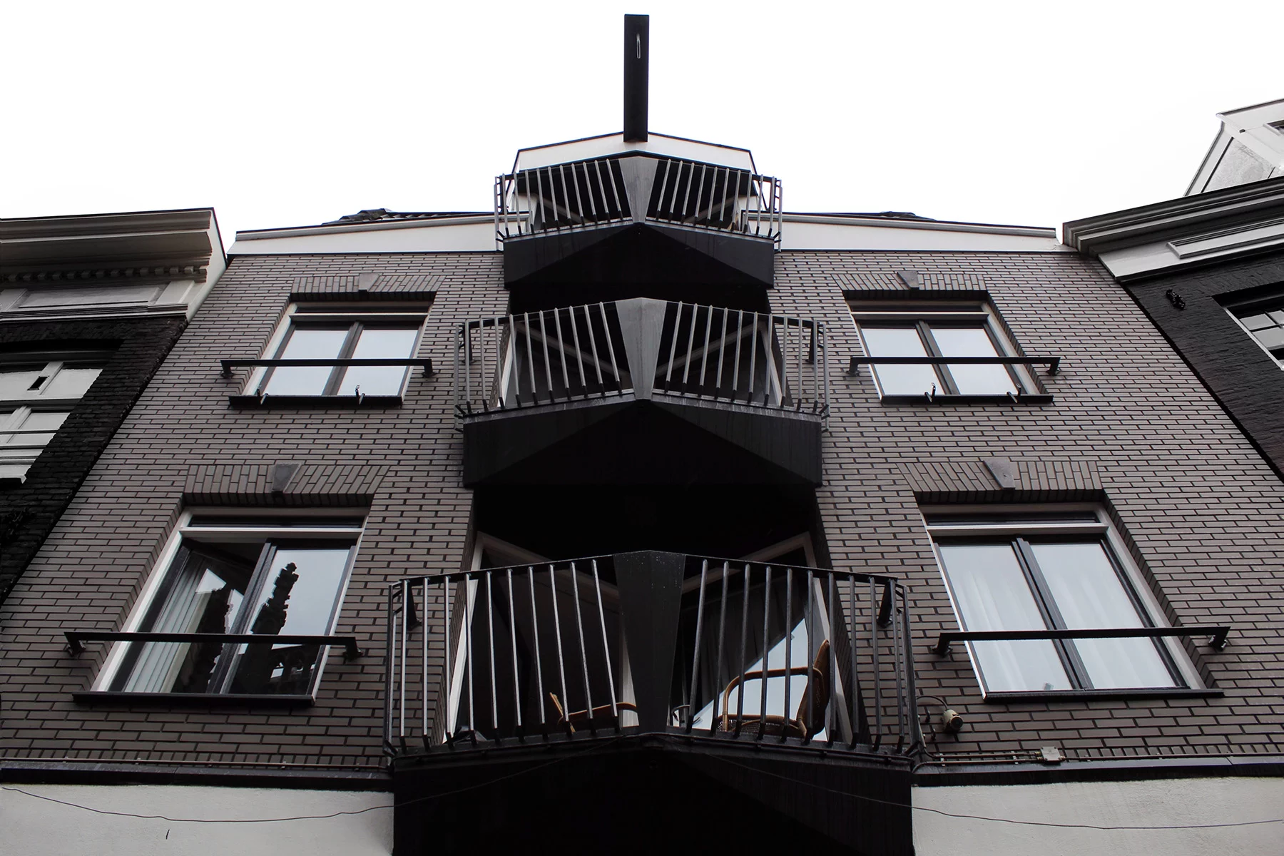 Renovated apartment building in Amsterdam