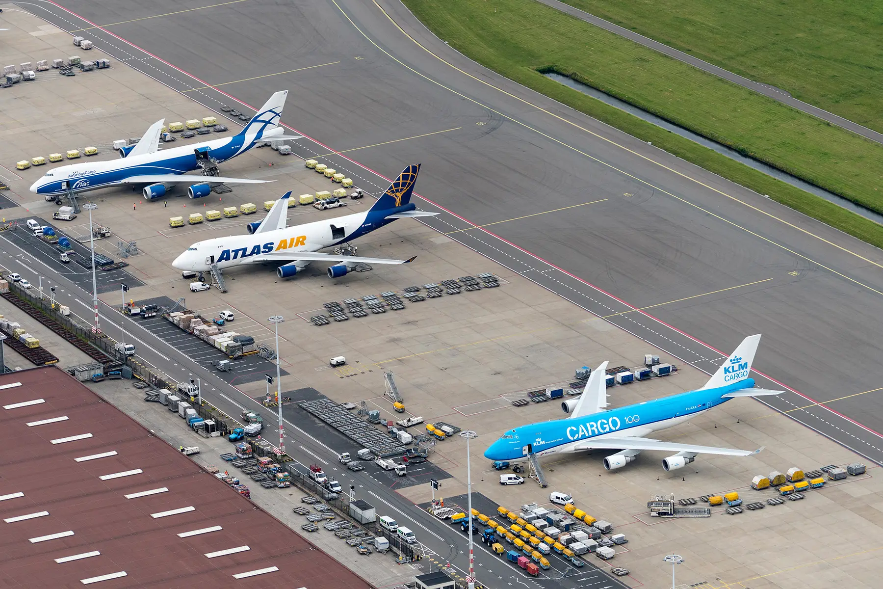 Cargo planes at Amsterdam Airport Schiphol