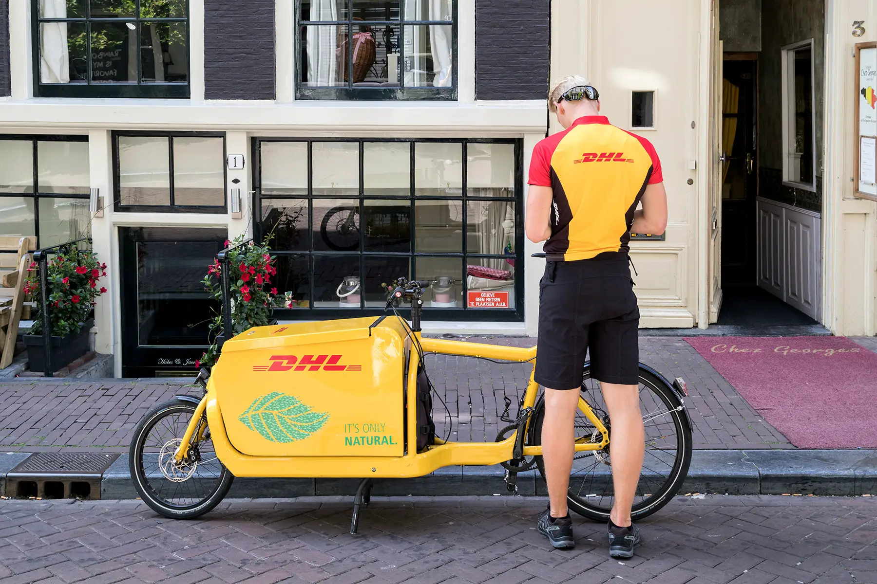 DHL delivery bike in Amsterdam