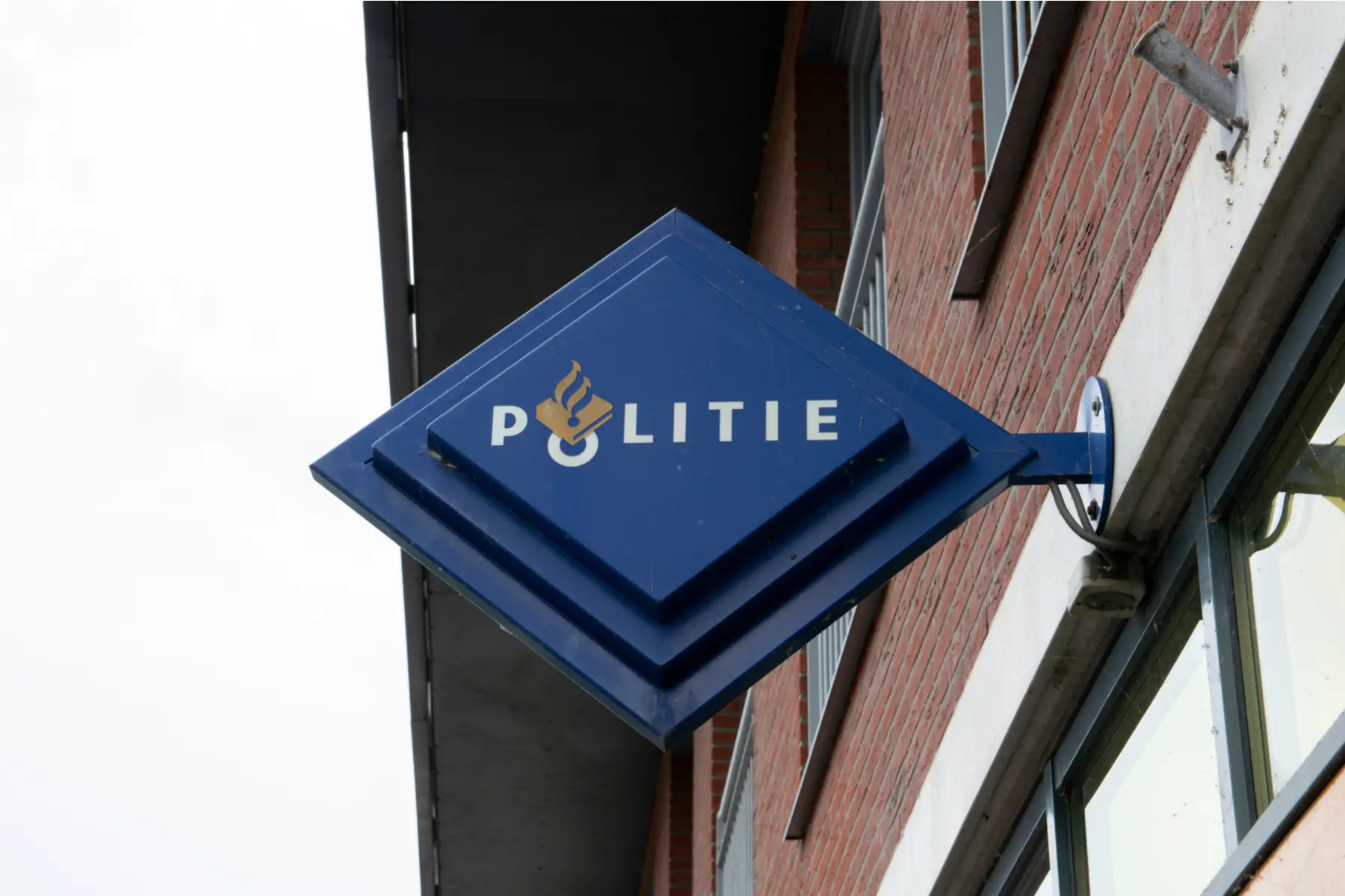 Police station sign in the Netherlands
