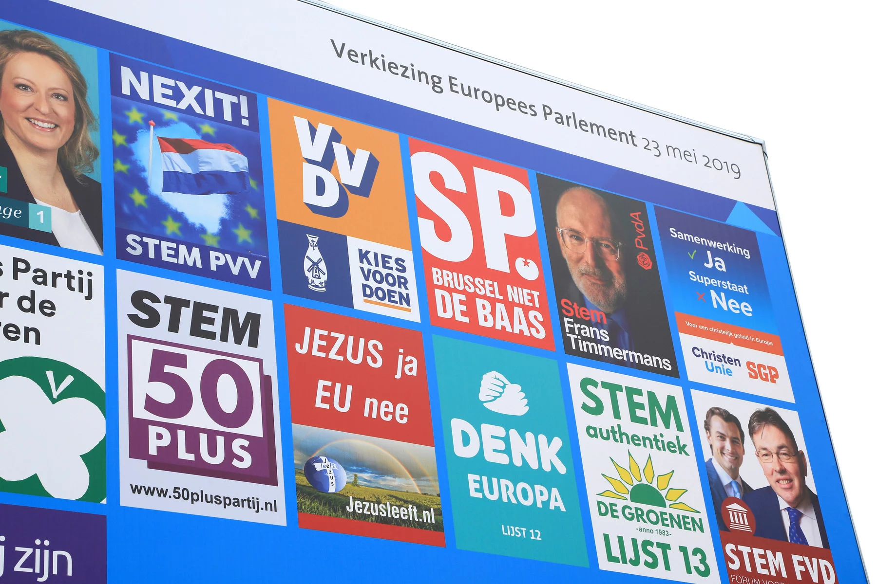 European Parliament election posters in The Hague