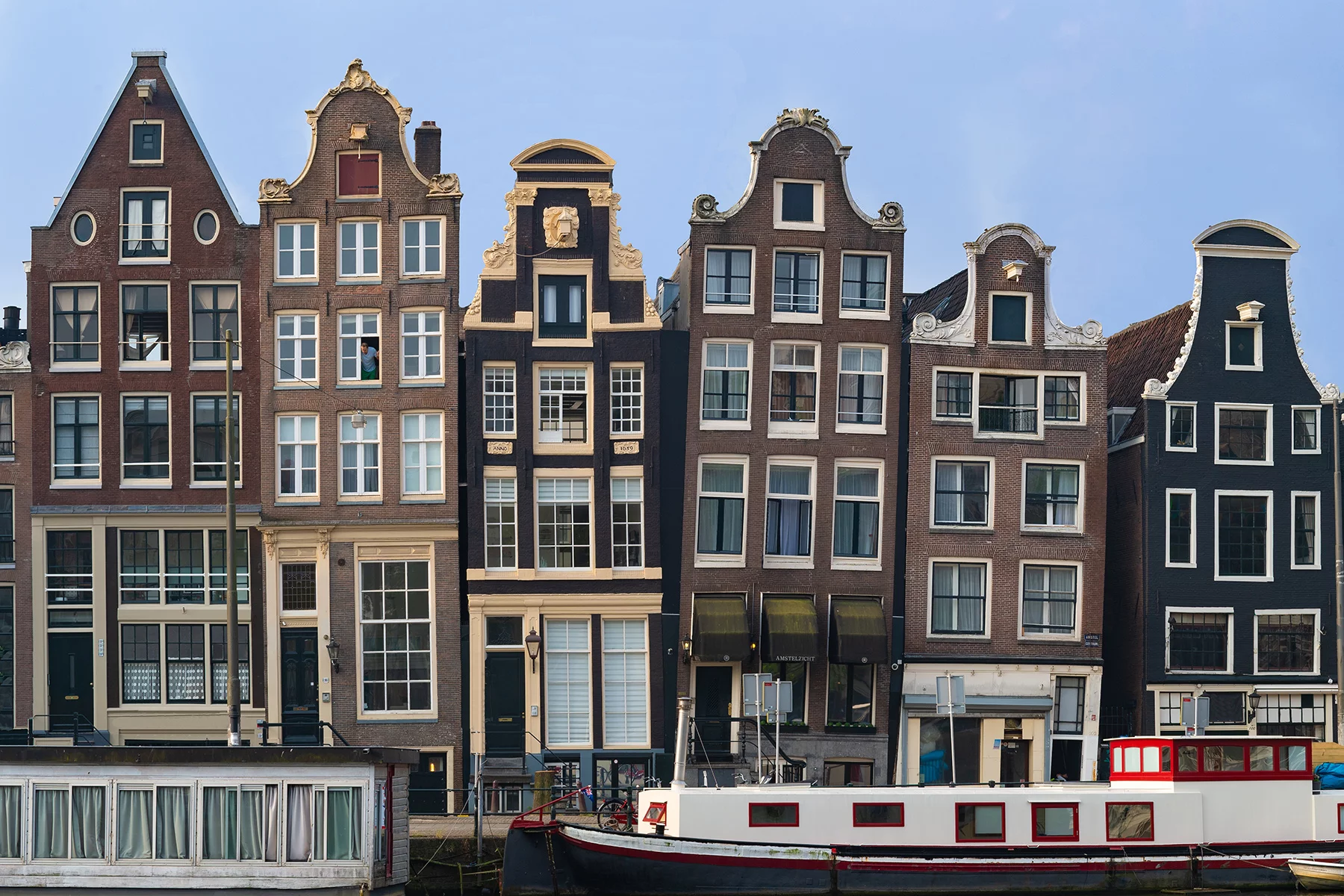 Leaning houses in Amsterdam
