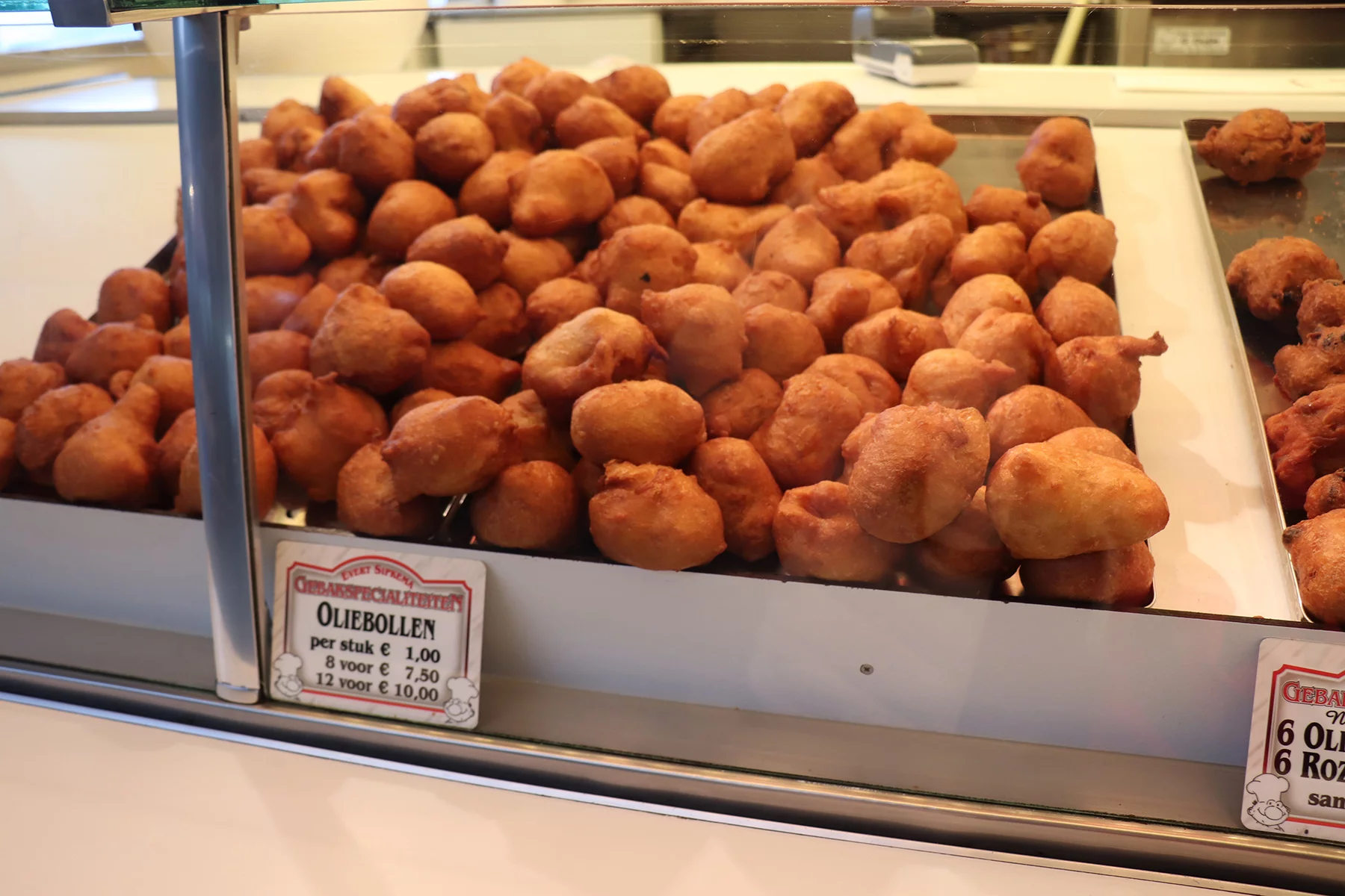 Oliebollen for sale at a truck in Aalsmeer