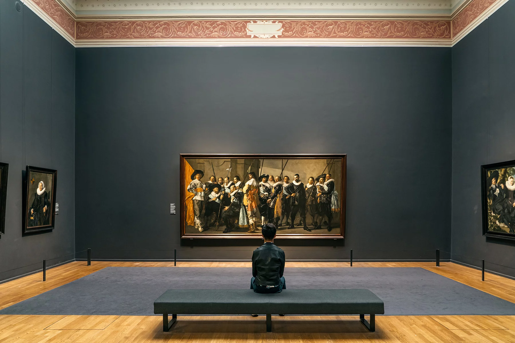 Paintings inside of the Rijksmuseum in Amsterdam