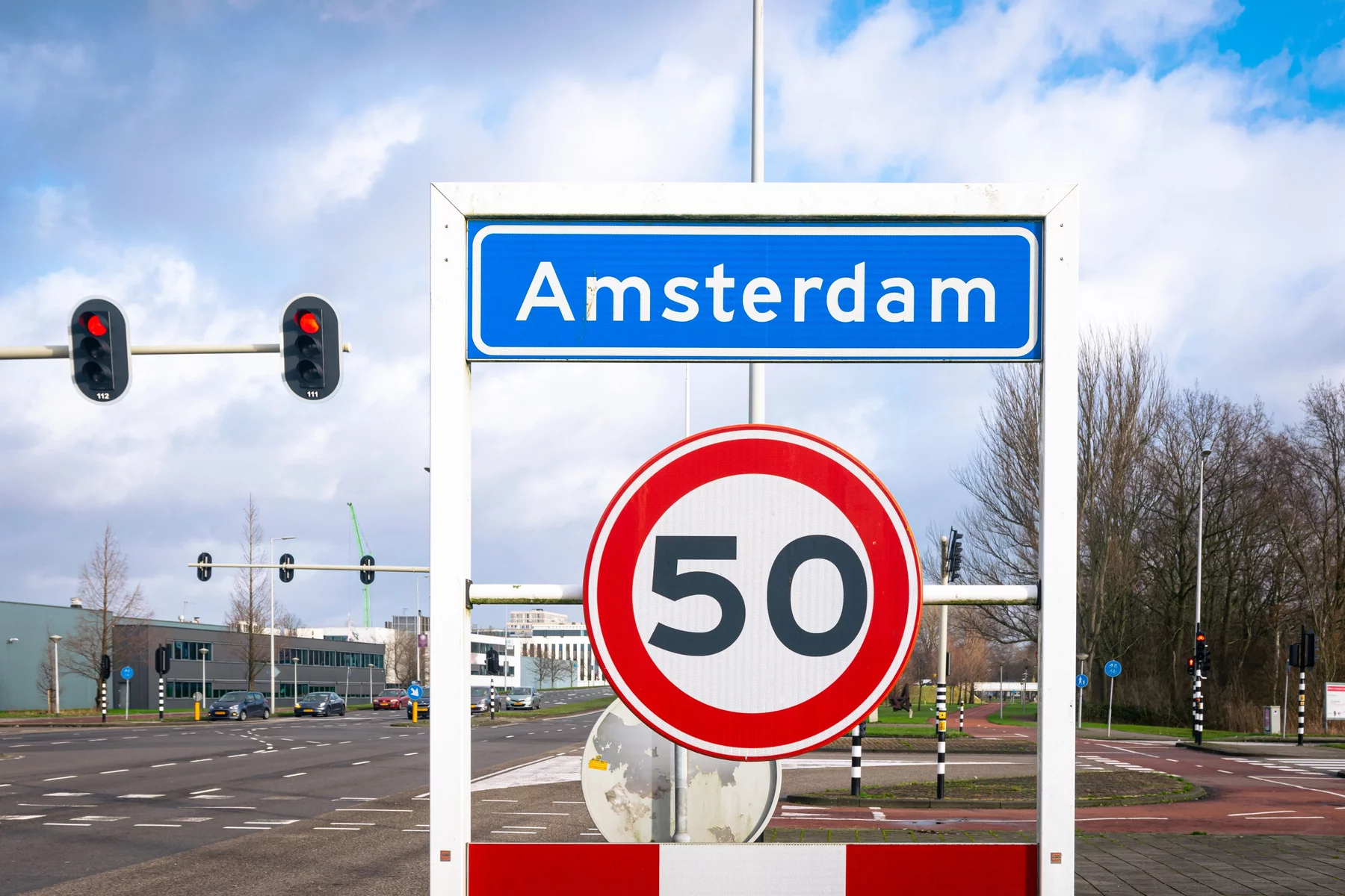 speed limit sign in Amsterdam