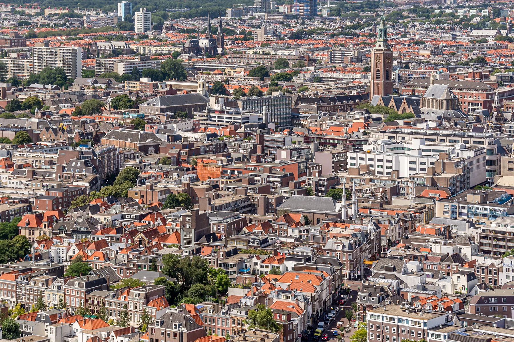 An aerial view of The Hague