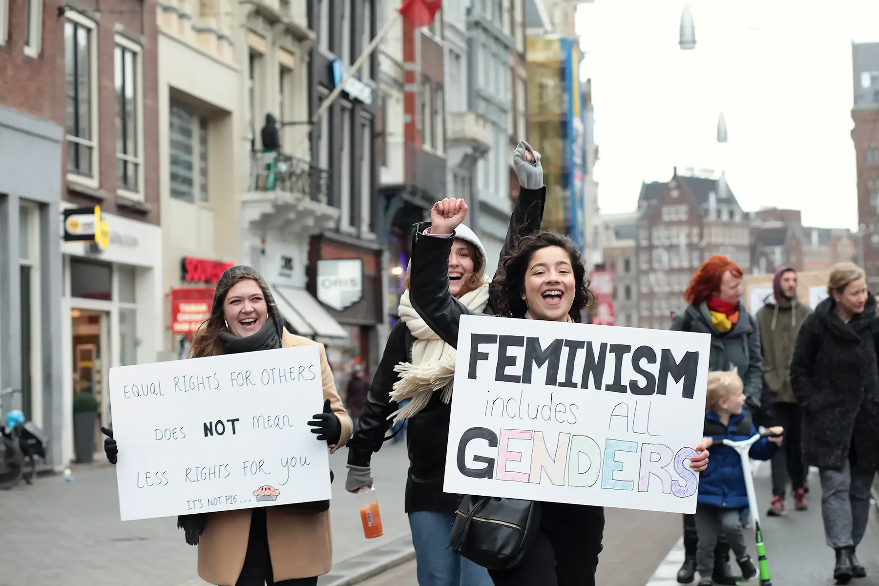 Women's march in Amsterdam