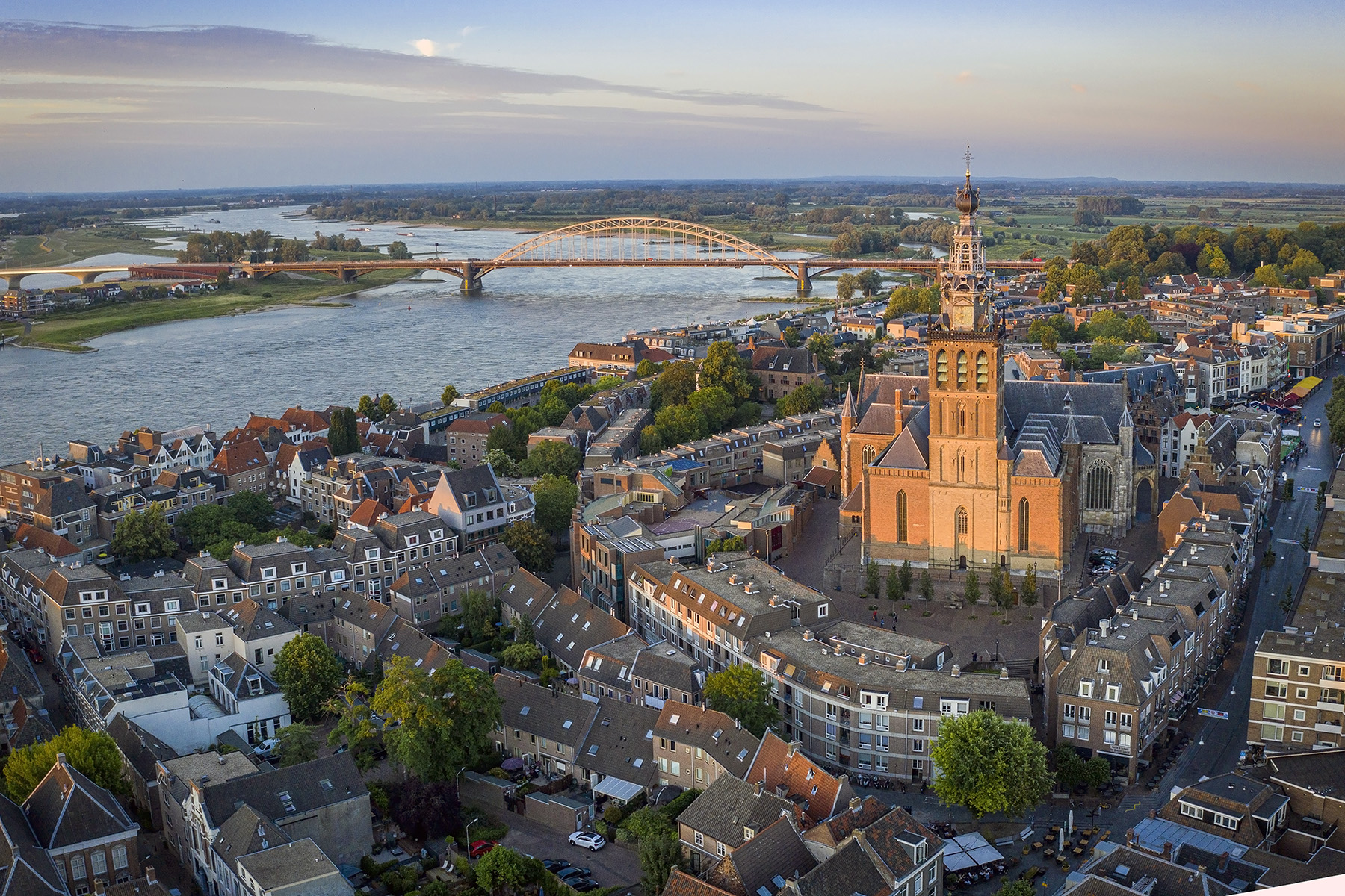 Aerial photo of Nijmegen.