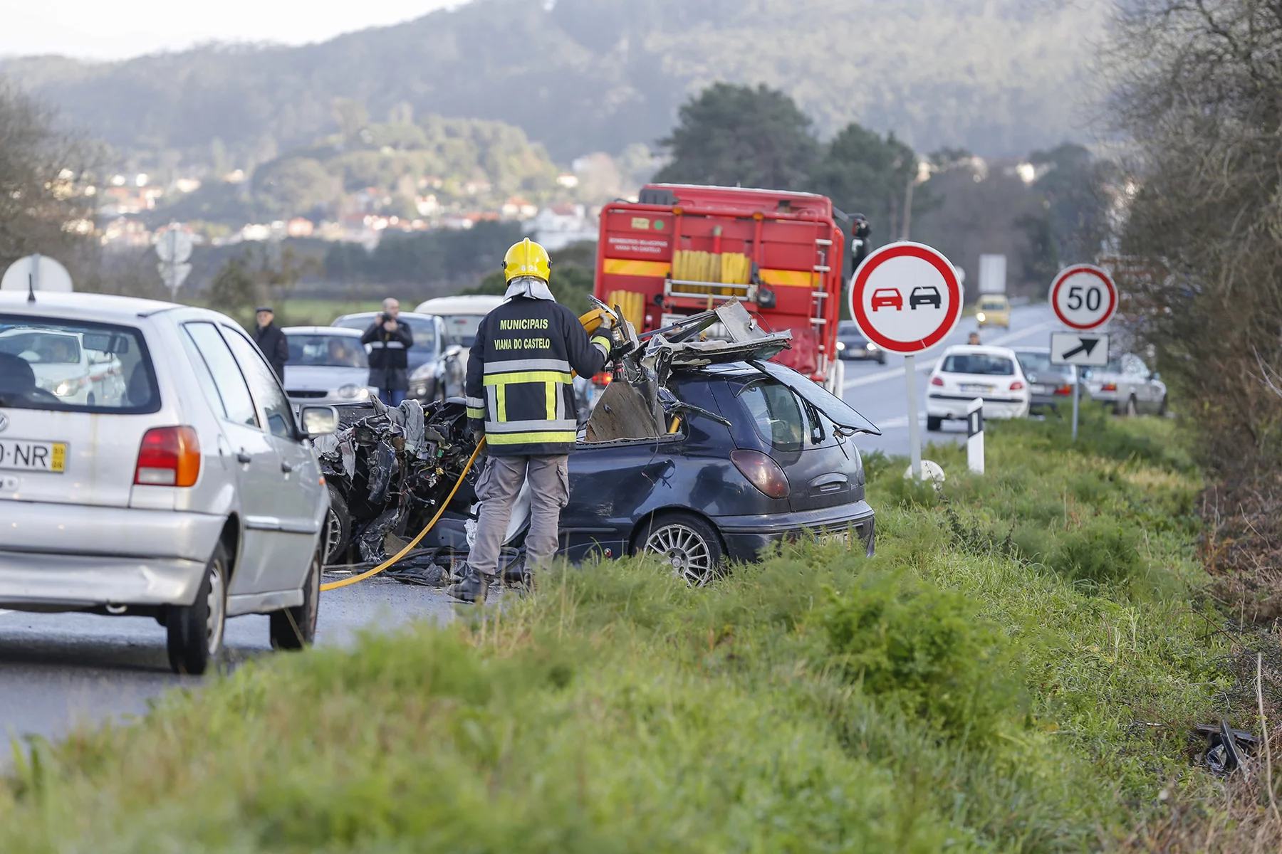 A car crash in rural Portugal